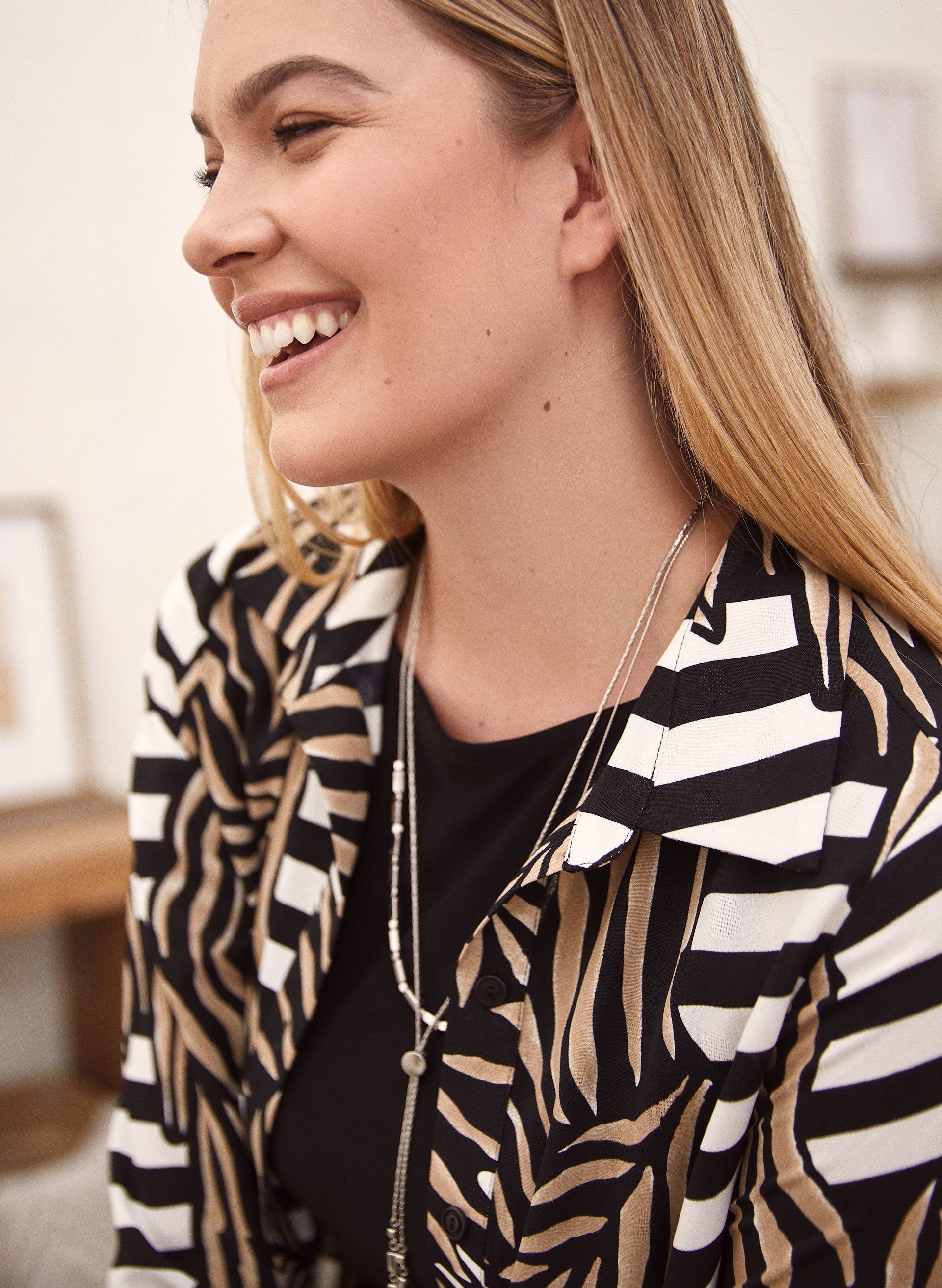 Leaf Print Button Down Top sold by Laura product image thumbnail 2