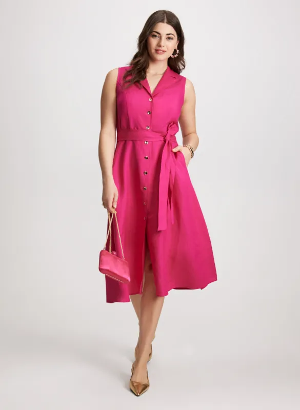 Linen Button Down Dress sold by Laura