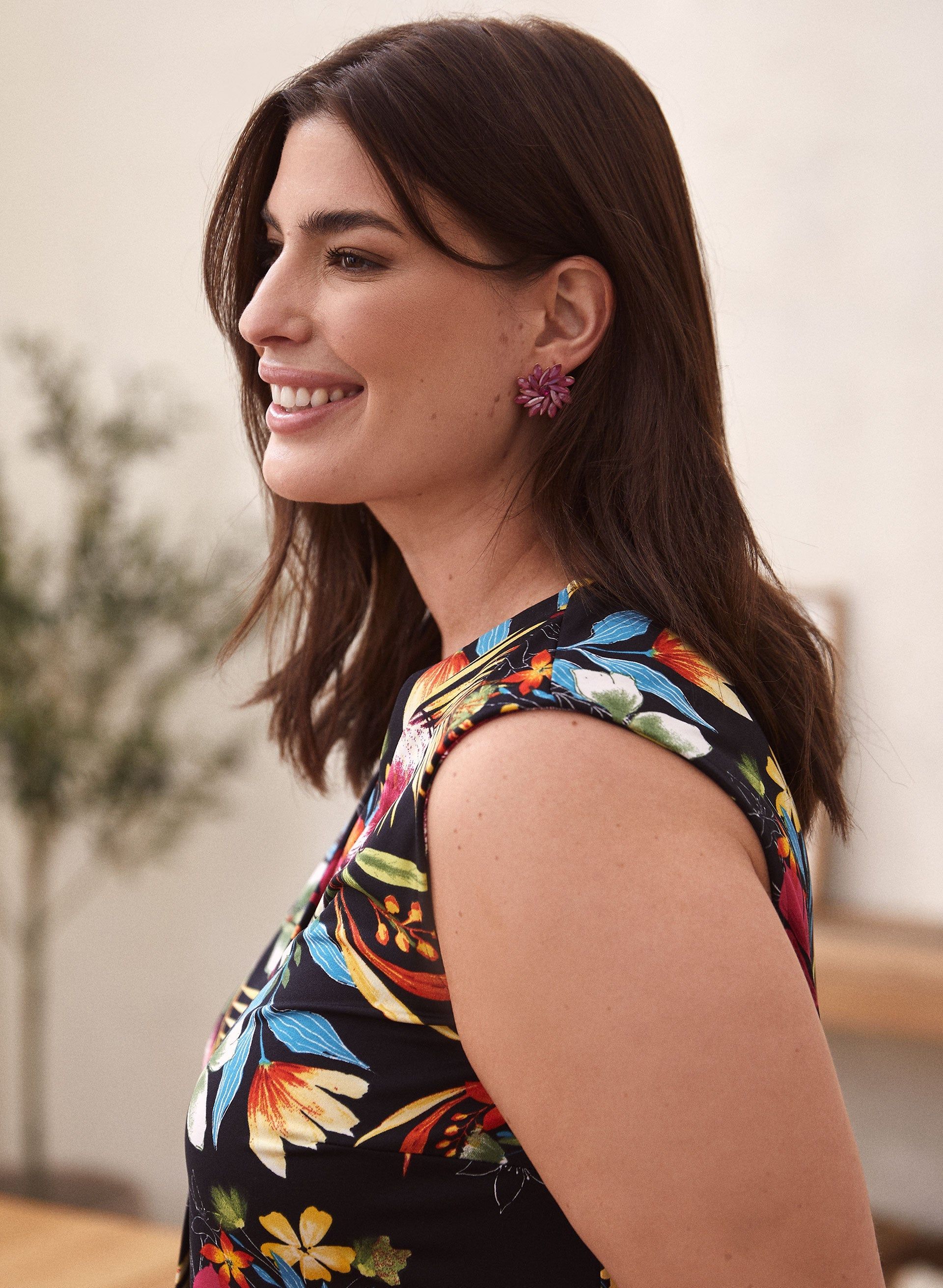 Floral Print Sleeveless Top sold by Laura