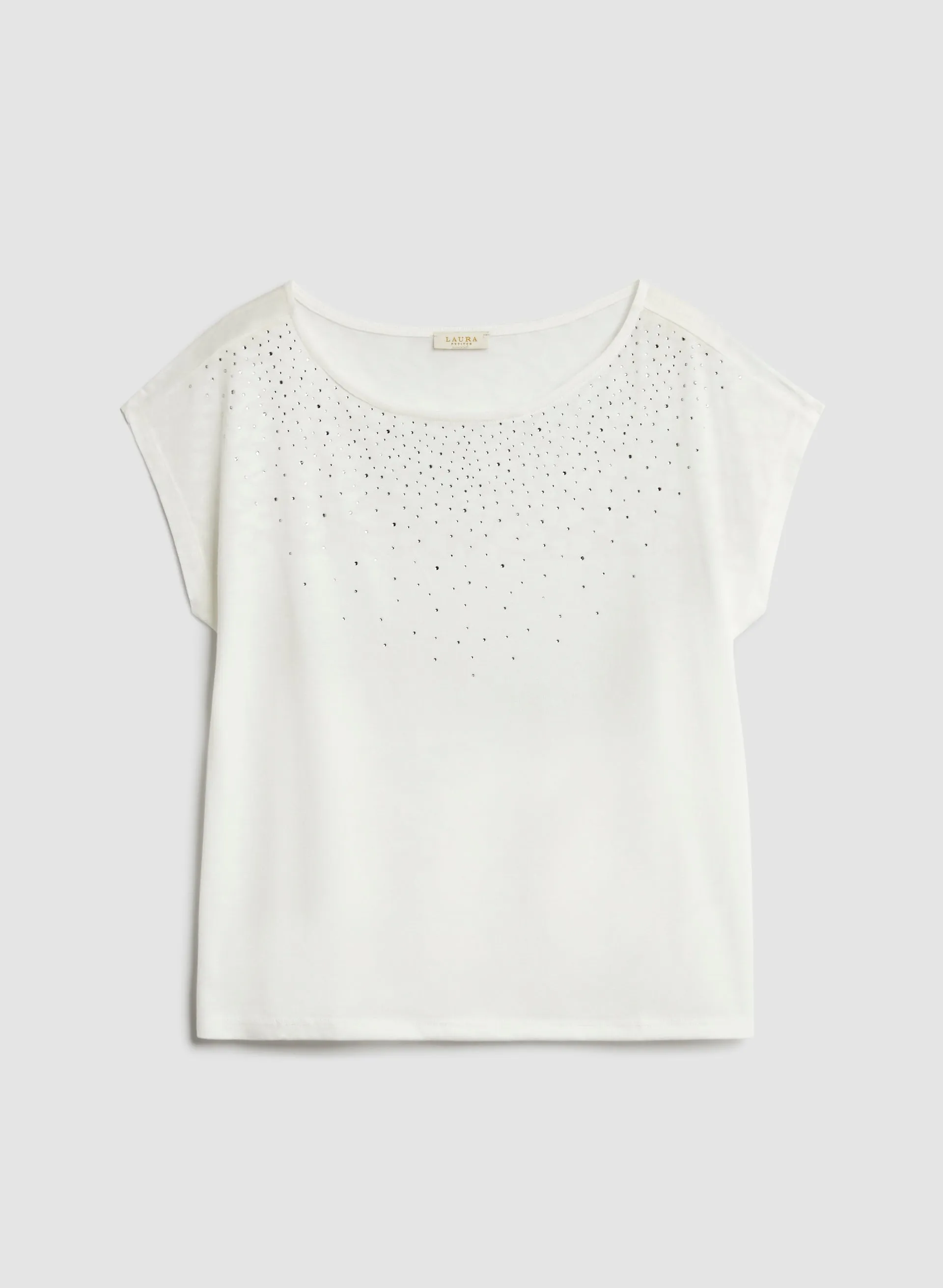 Rhinestone Detail Burnout Tee sold by Laura product image thumbnail 5