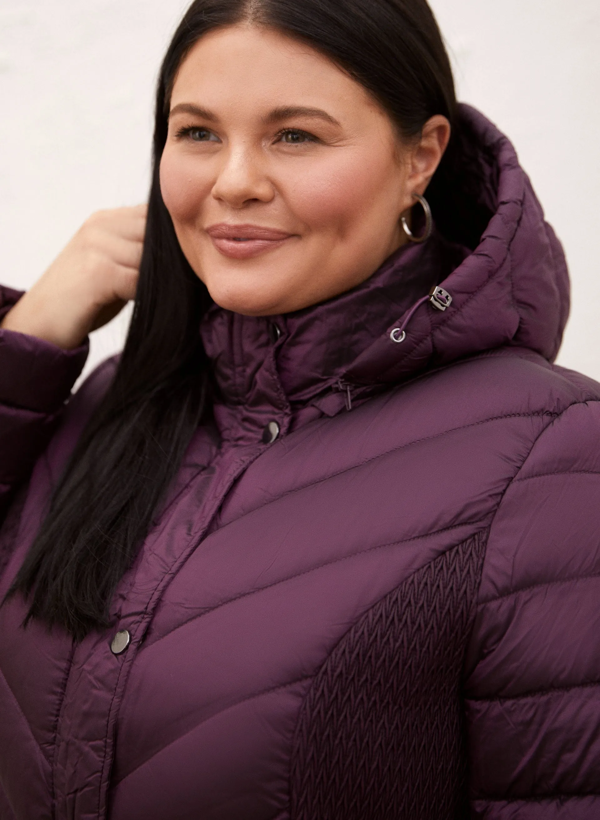 Vegan Down Chevron Quilted Coat sold by Laura product image thumbnail 4