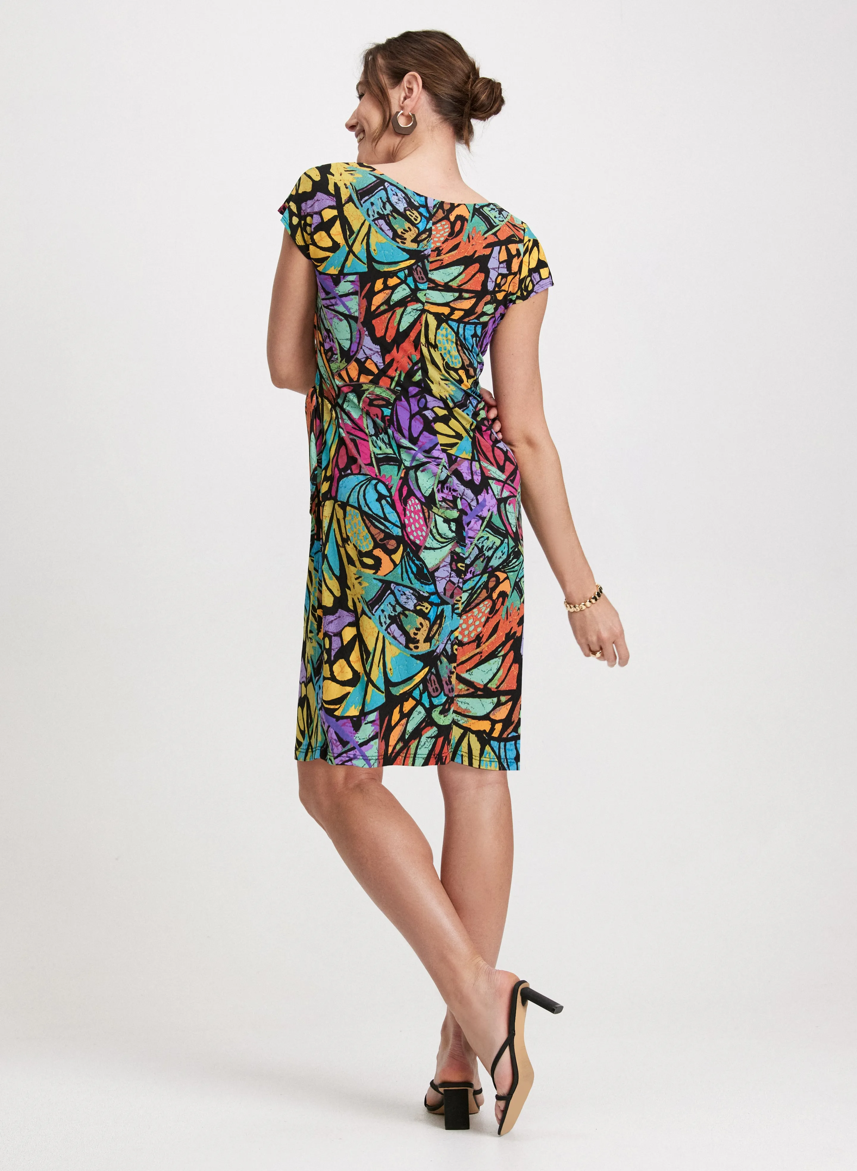 Abstract Print Wrap-Effect Dress sold by Laura product image thumbnail 3