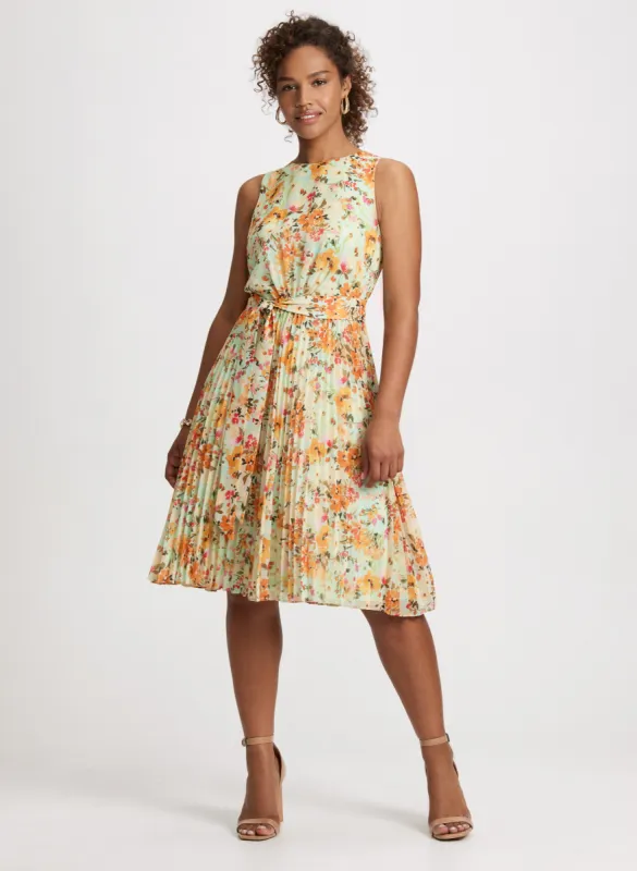 Floral Print Plisse Dress sold by Laura