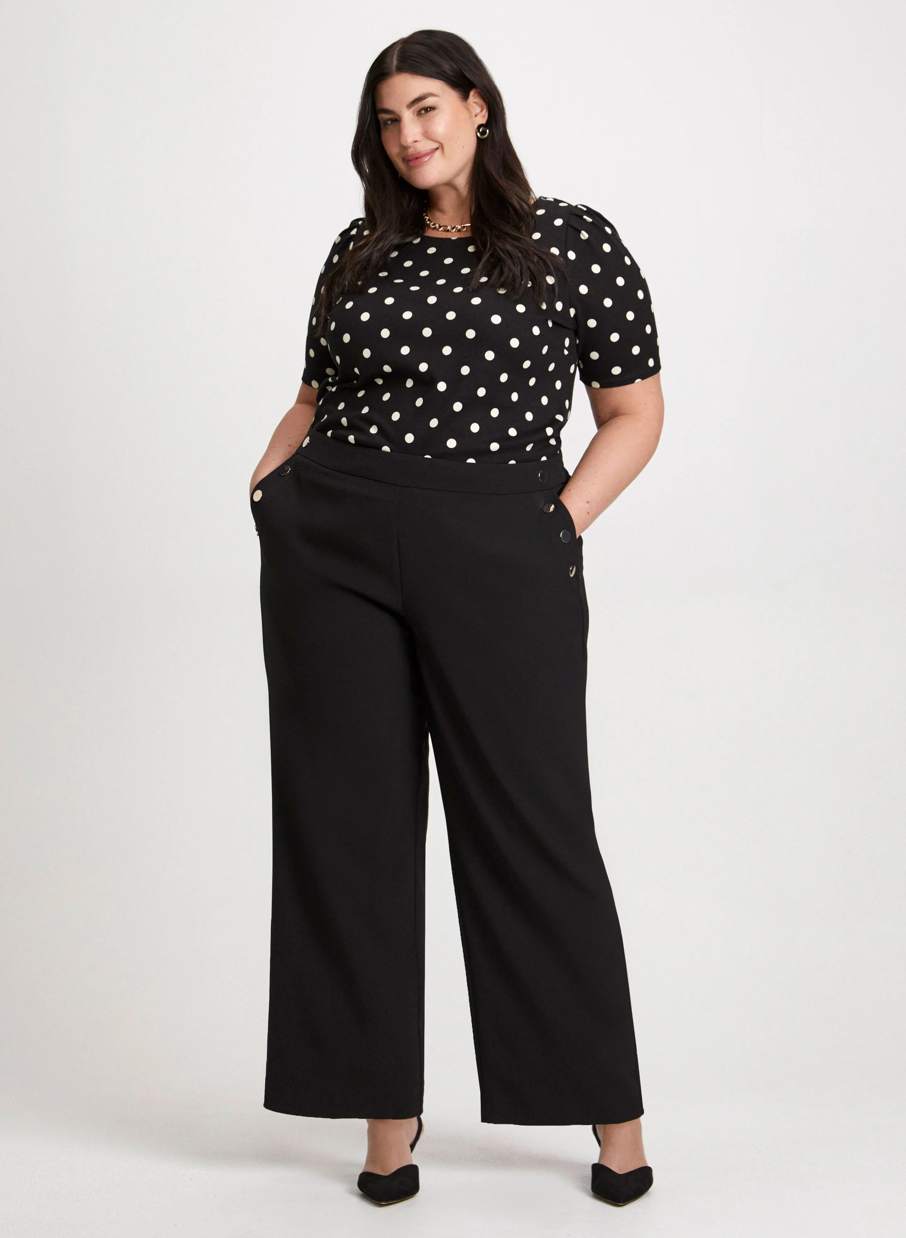 Polka Dot Top & Wide Leg Pants sold by Laura