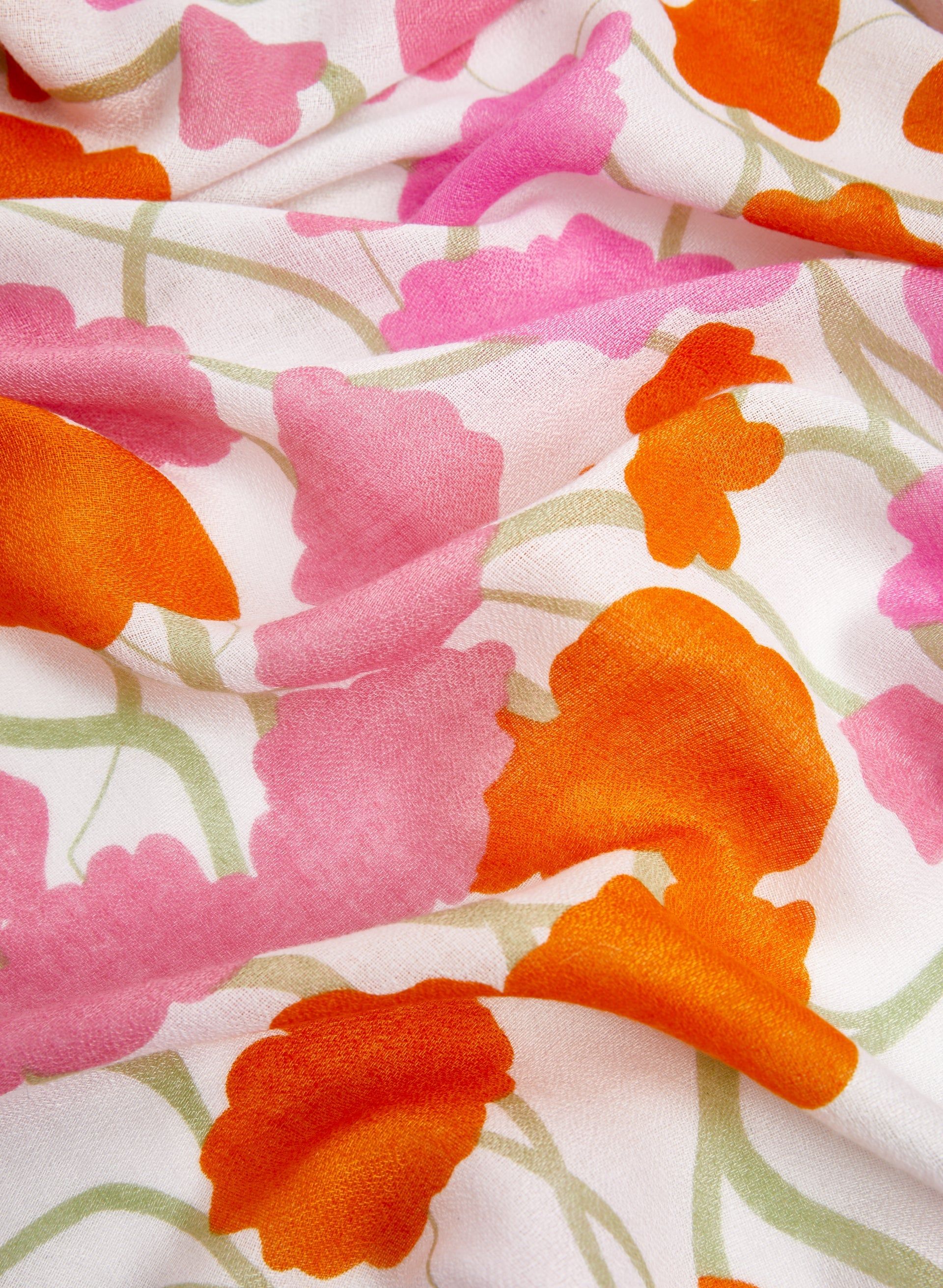 Two Tone Floral Motif Scarf sold by Laura product image thumbnail 2