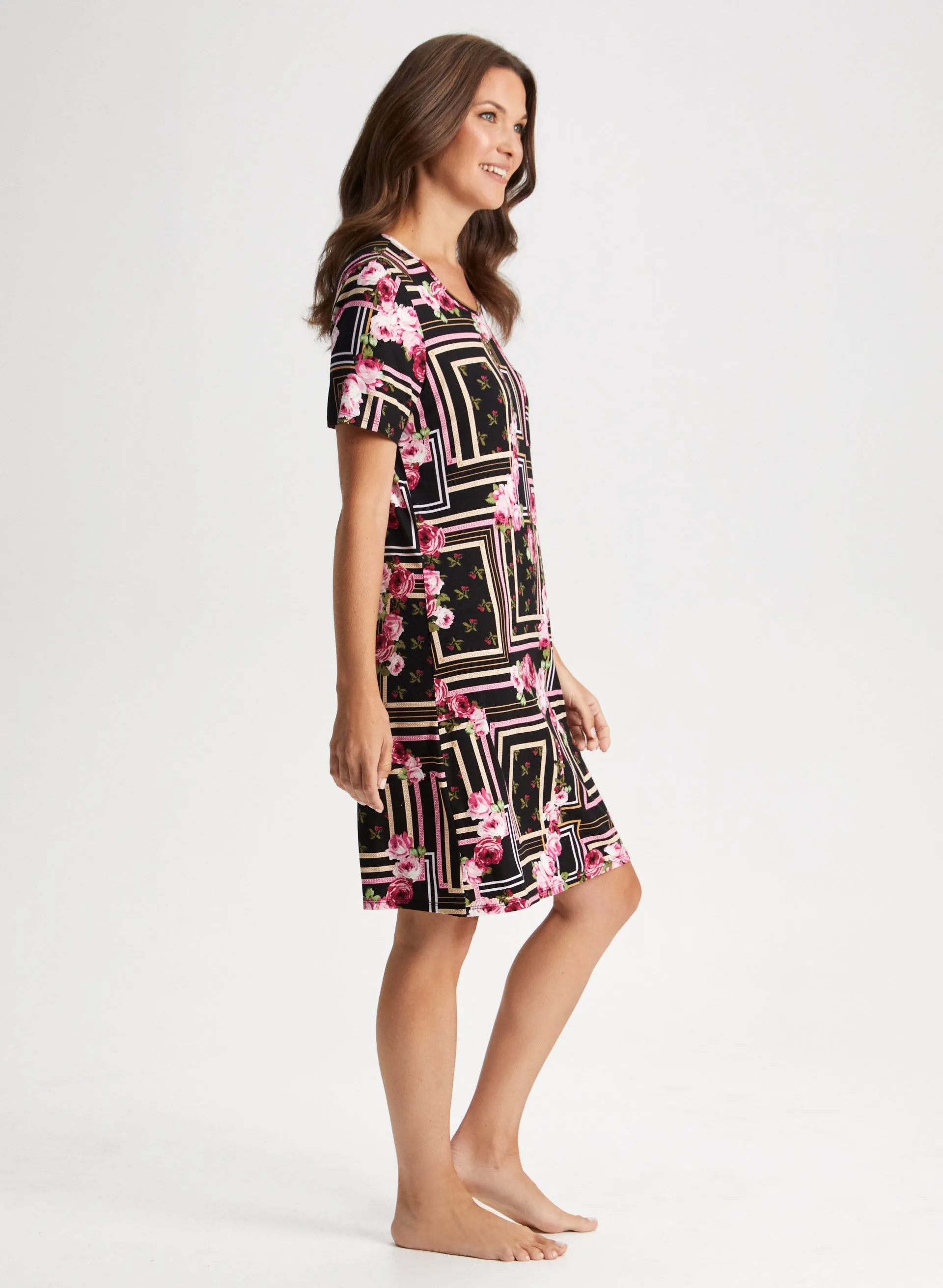 Rose Patchwork Print Nightgown sold by Laura product image thumbnail 3