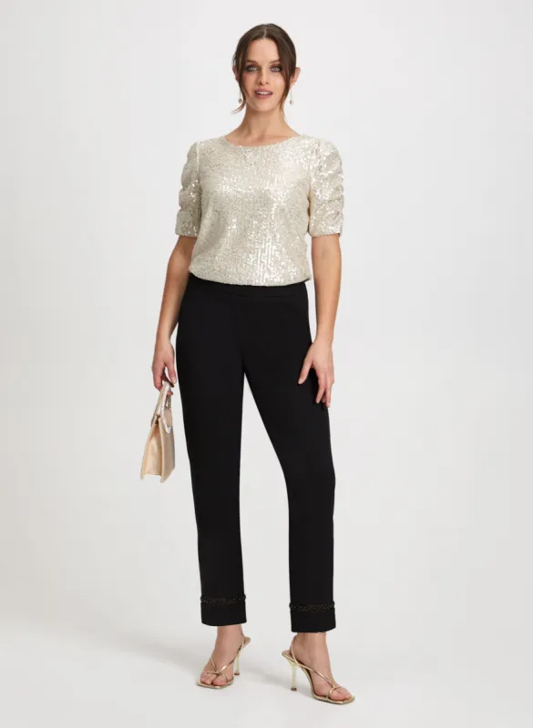 Pear Detail Pants & Sequin Top sold by Laura