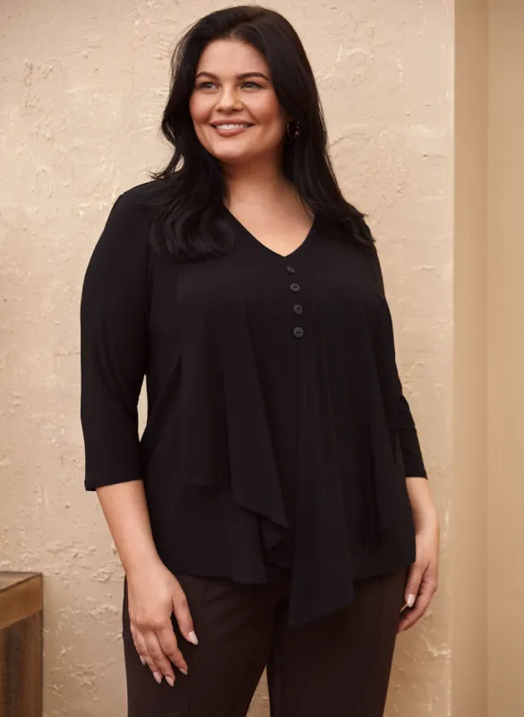 Joseph Ribkoff - Front Ruffle Tunic made by Laura