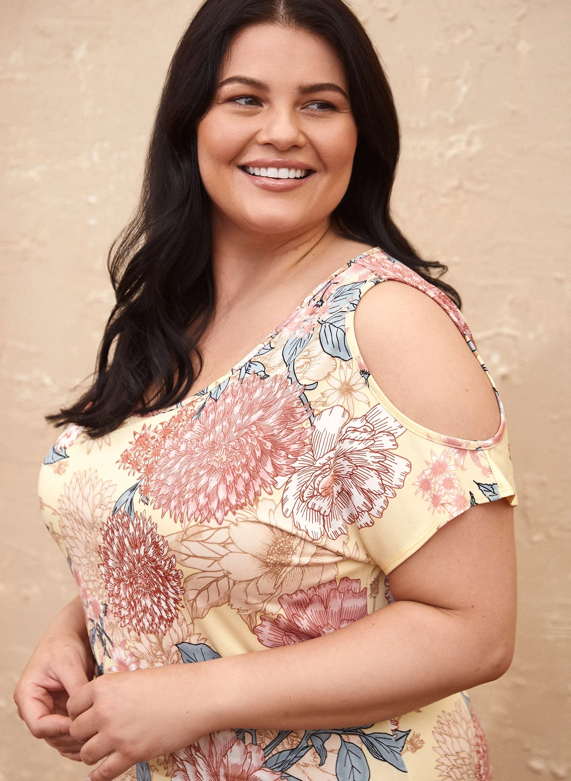 Floral Print Cold Shoulder Sleepshirt sold by Laura product image thumbnail 4