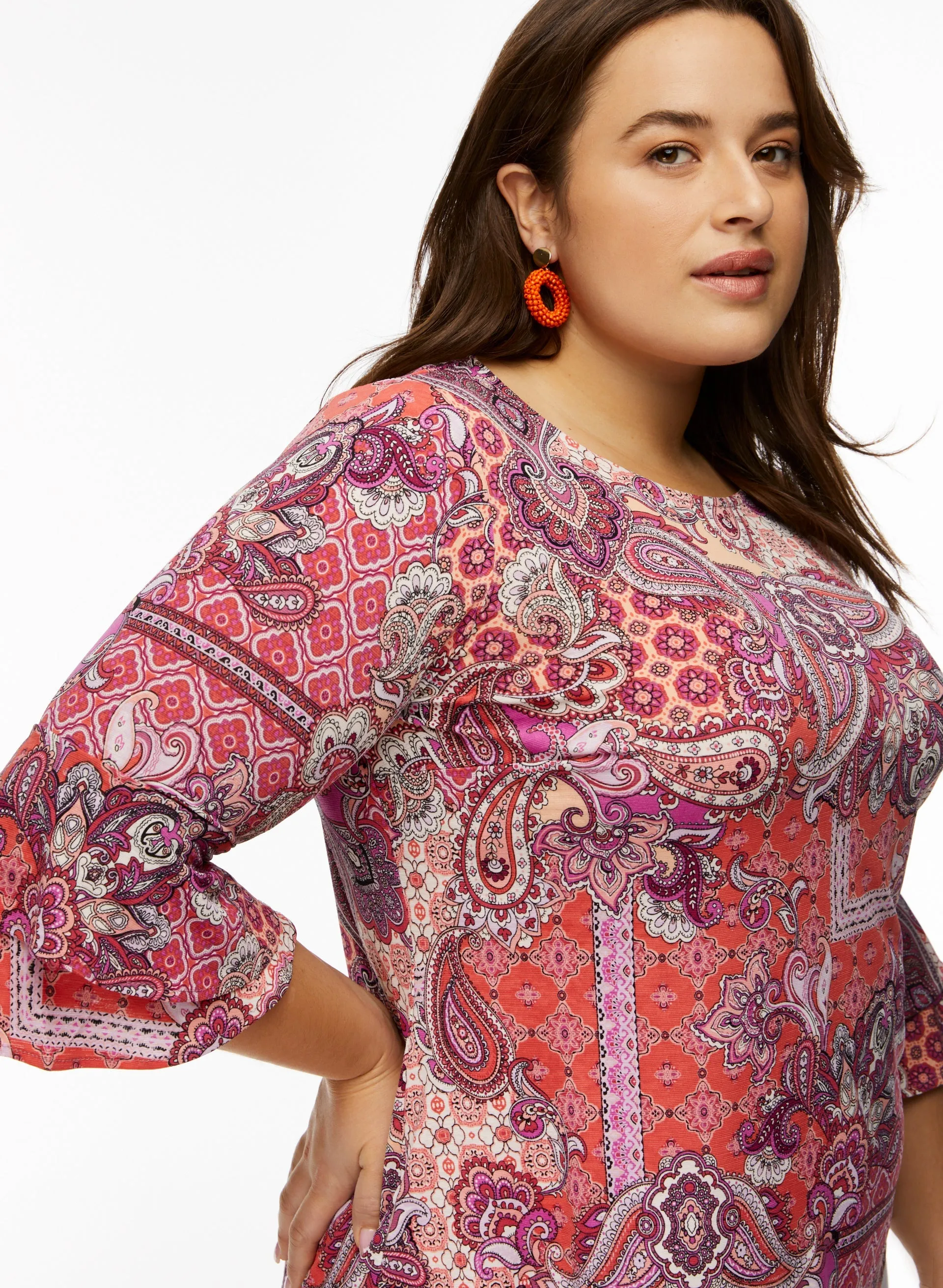 Paisley Print Ruffle Top sold by Laura product image thumbnail 2
