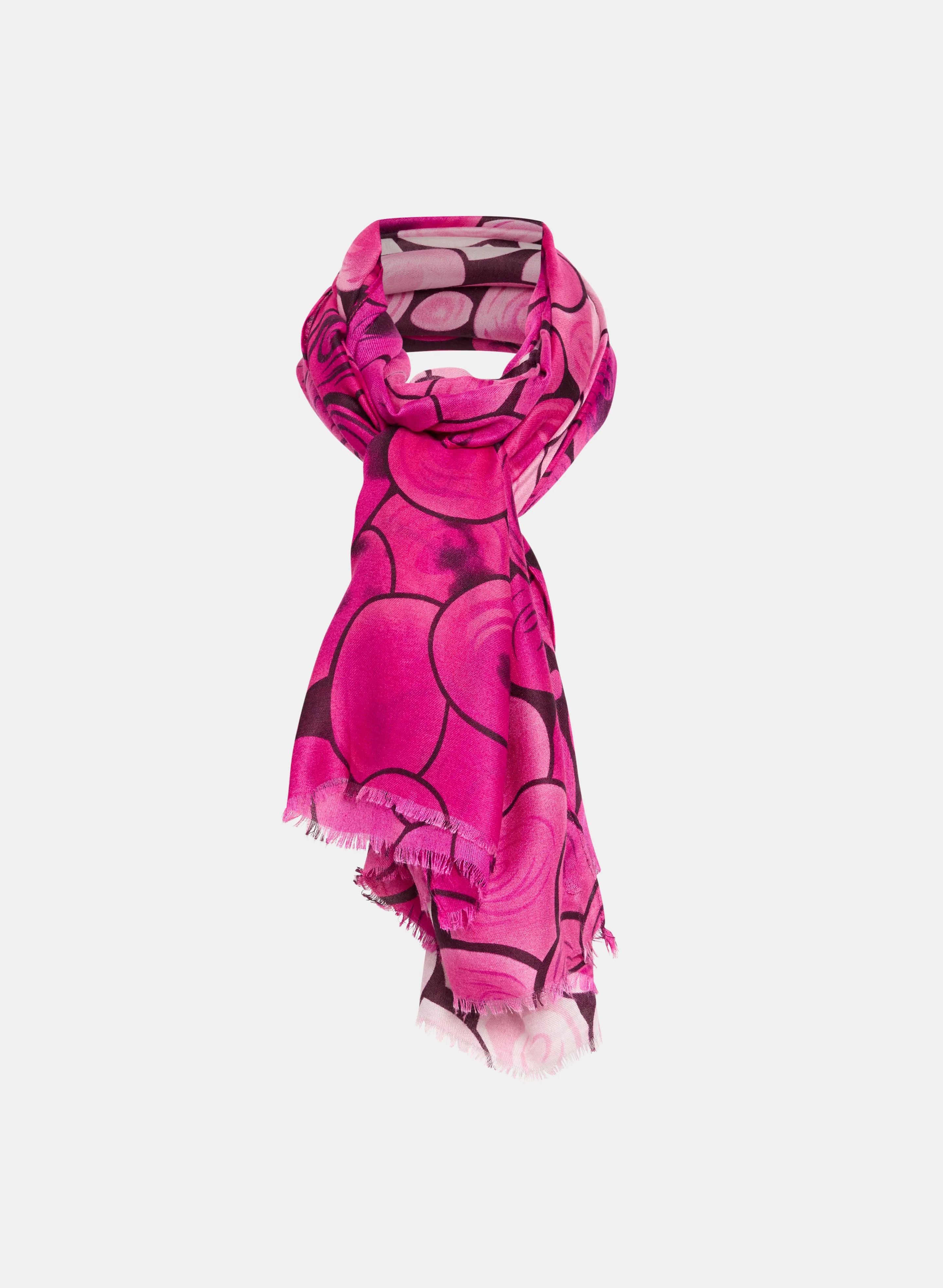 Circular Print Oblong Scarf sold by Laura