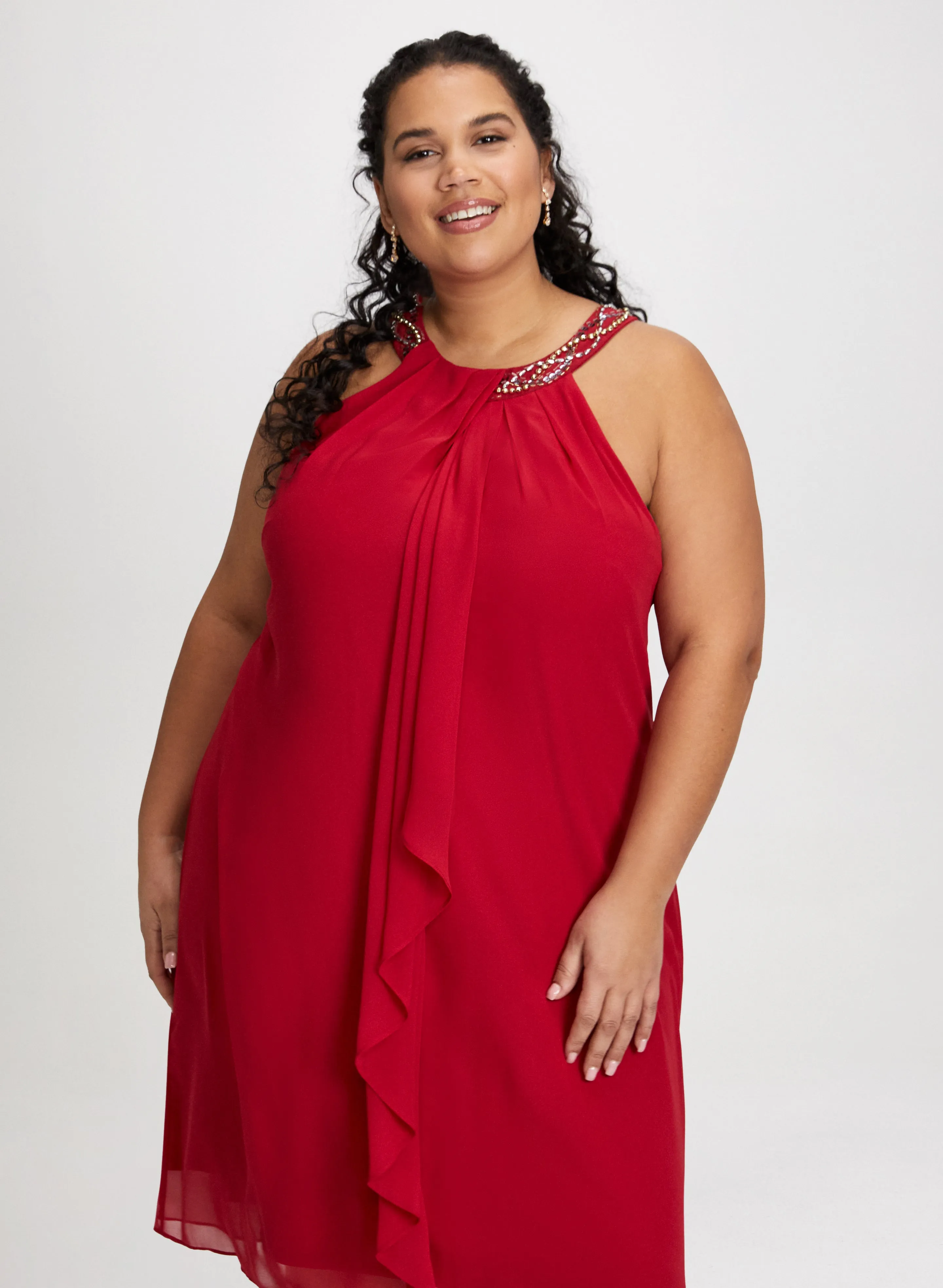 Halter Neck Chiffon Dress sold by Laura product image thumbnail 4