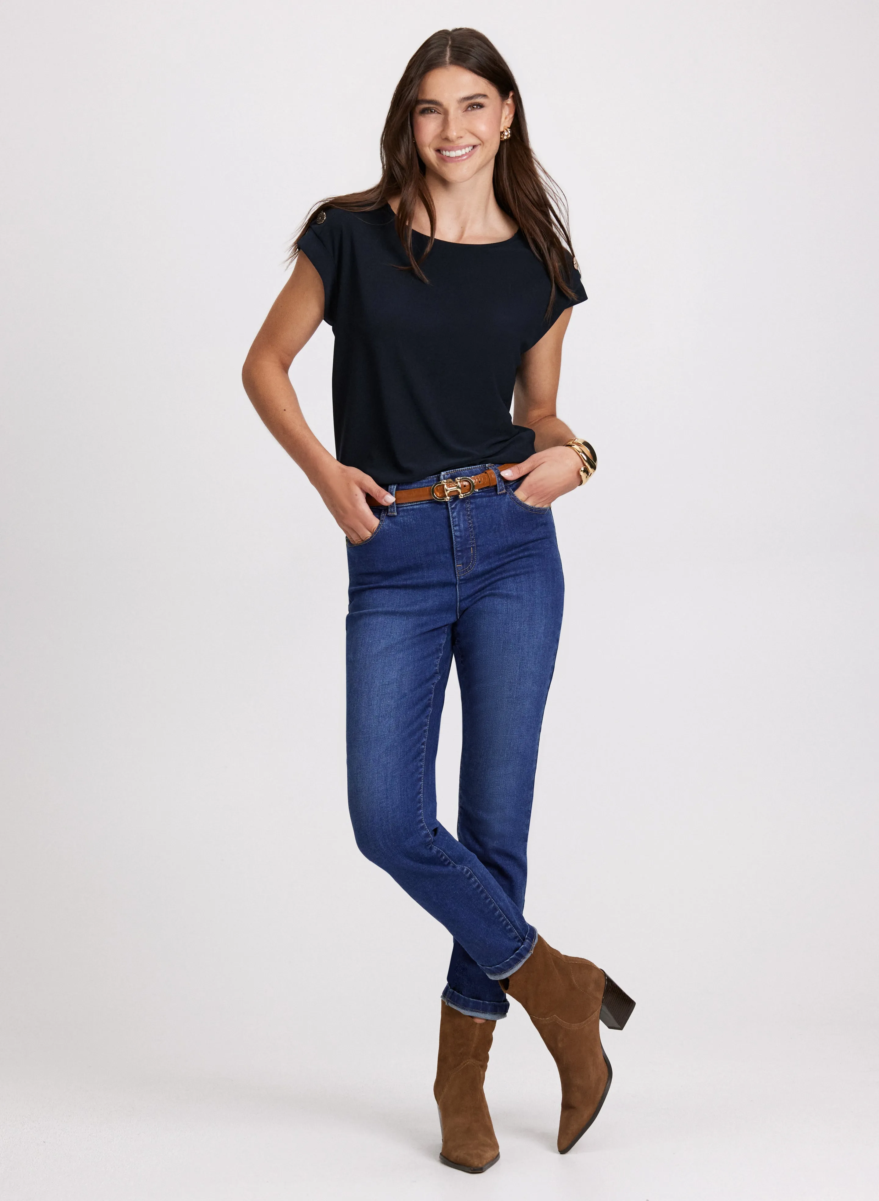 Button Shoulder Detail Top sold by Laura product image thumbnail 3