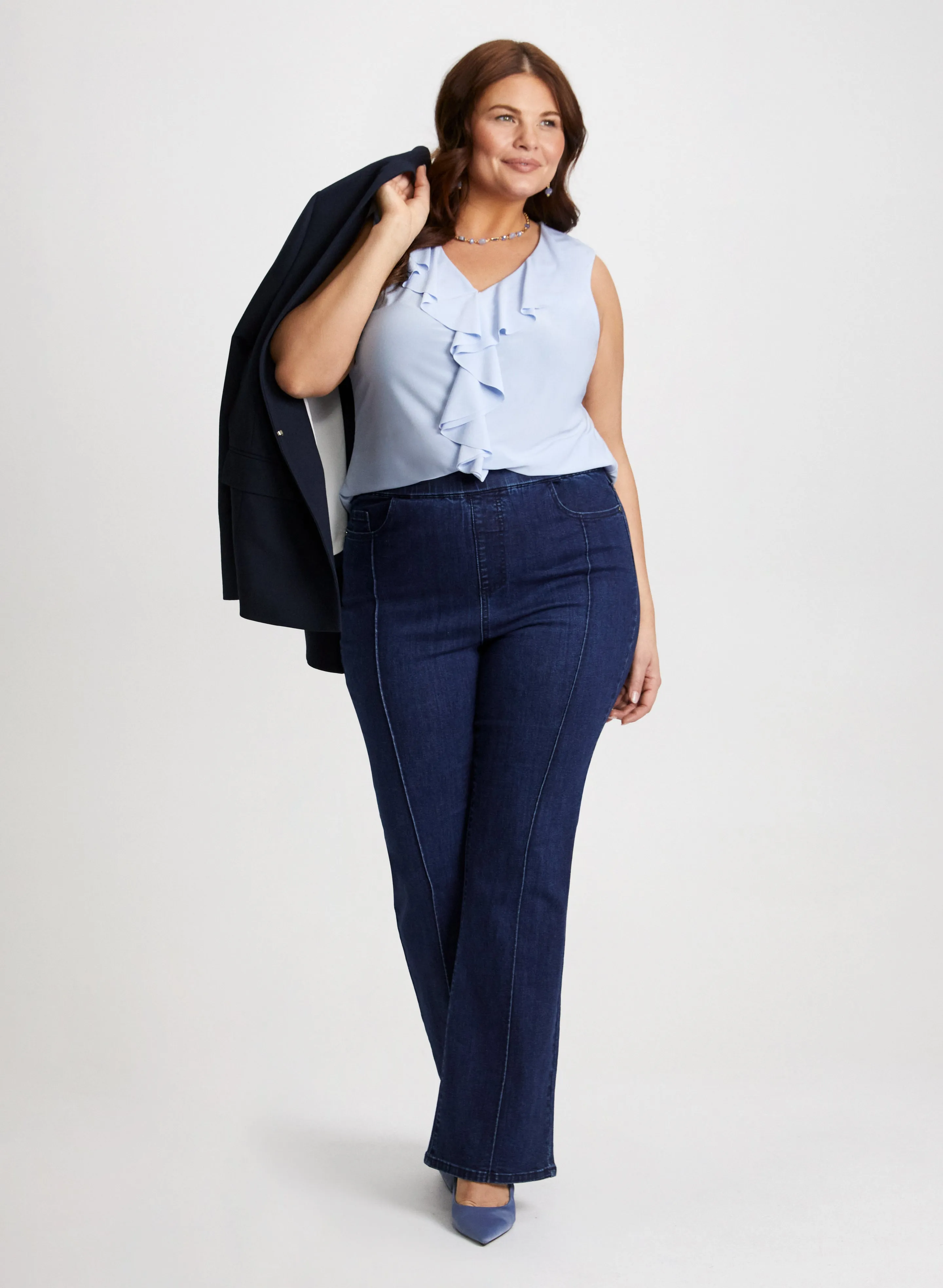 Blazer & Ruffled Top sold by Laura