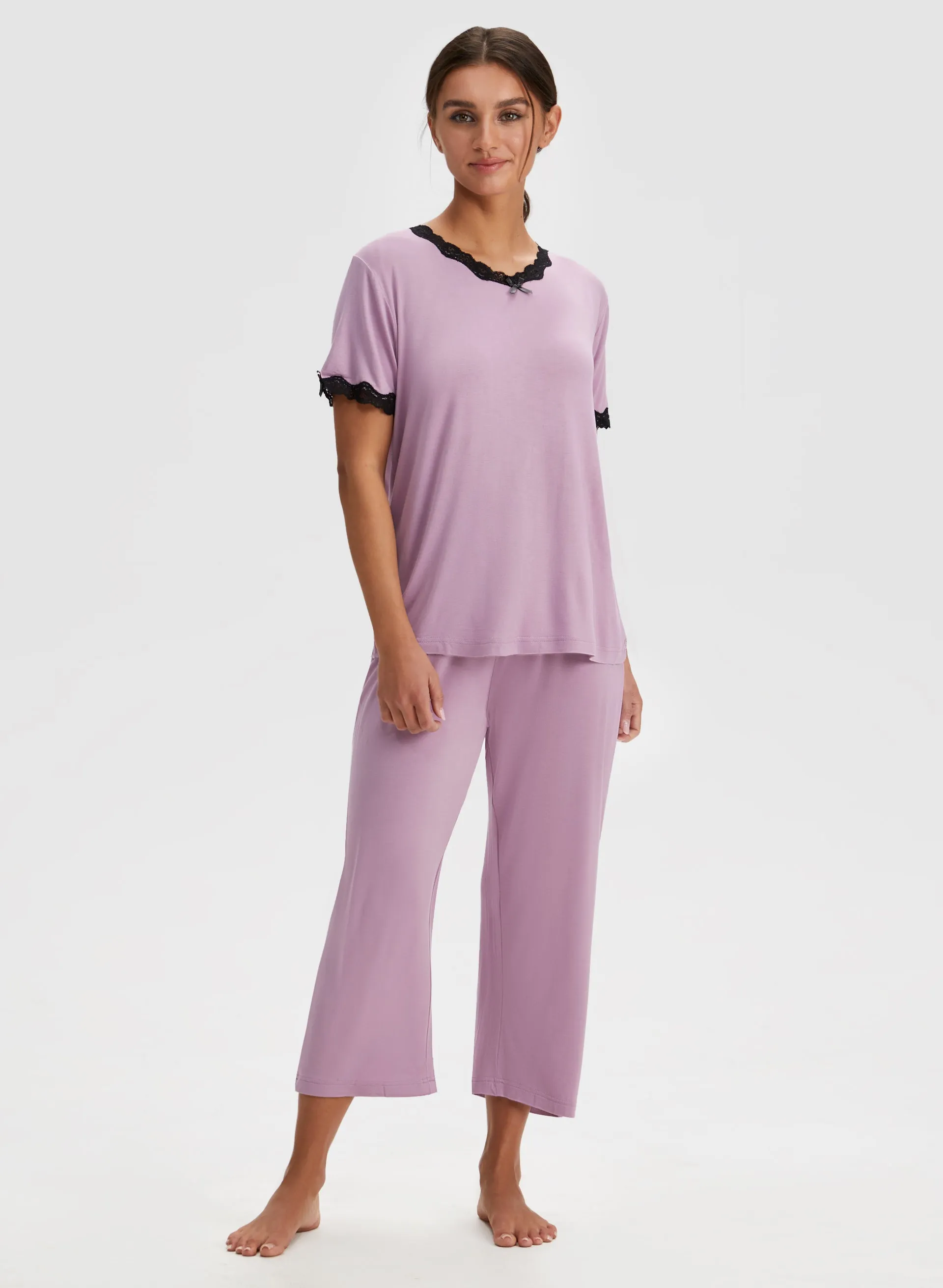 Lace Trim Pyjama Set sold by Laura