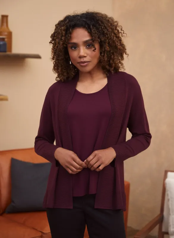 Short Rib Detail Cardigan sold by Laura