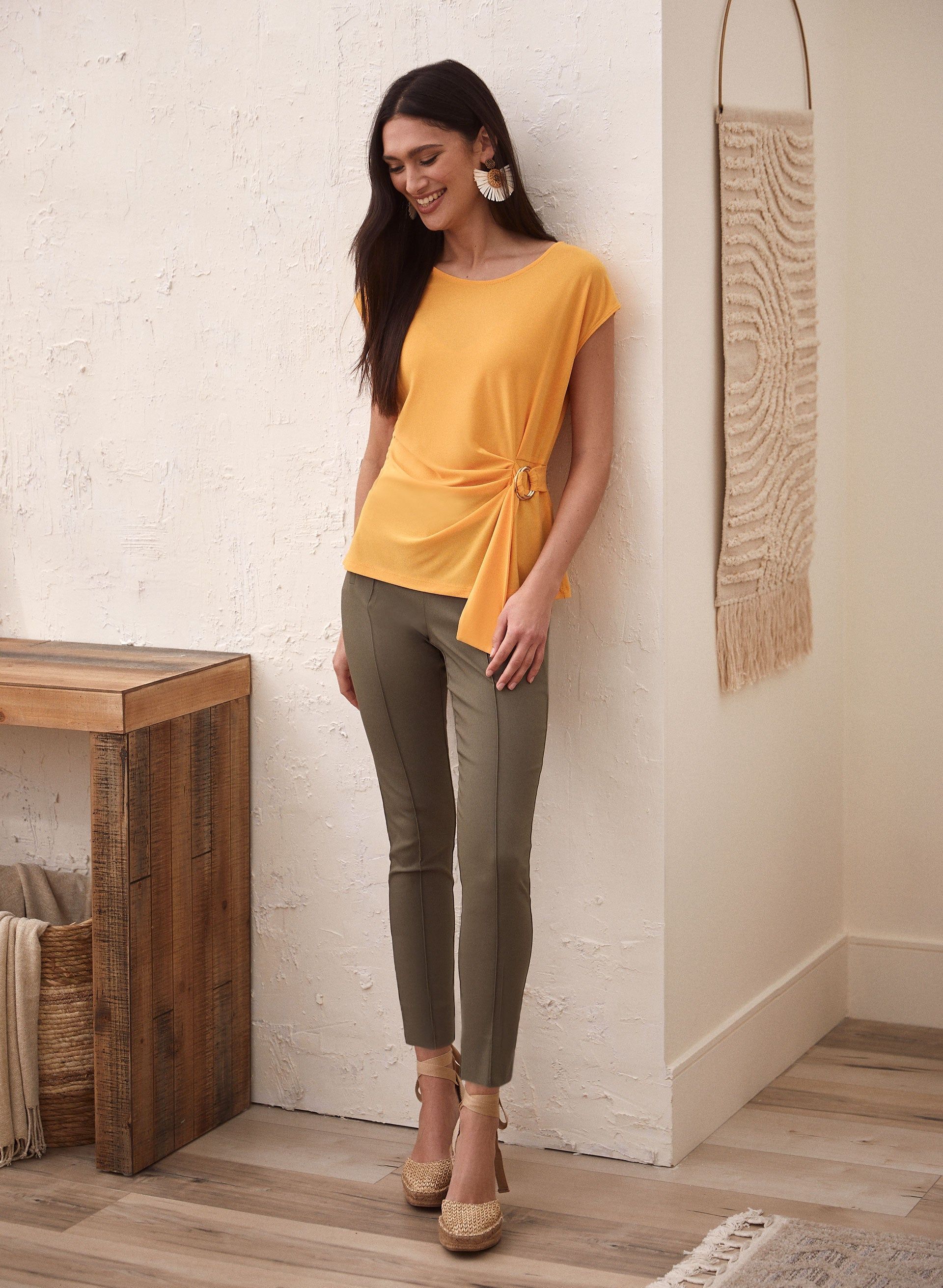 Side Detail Cap Sleeve Top sold by Laura product image thumbnail 3