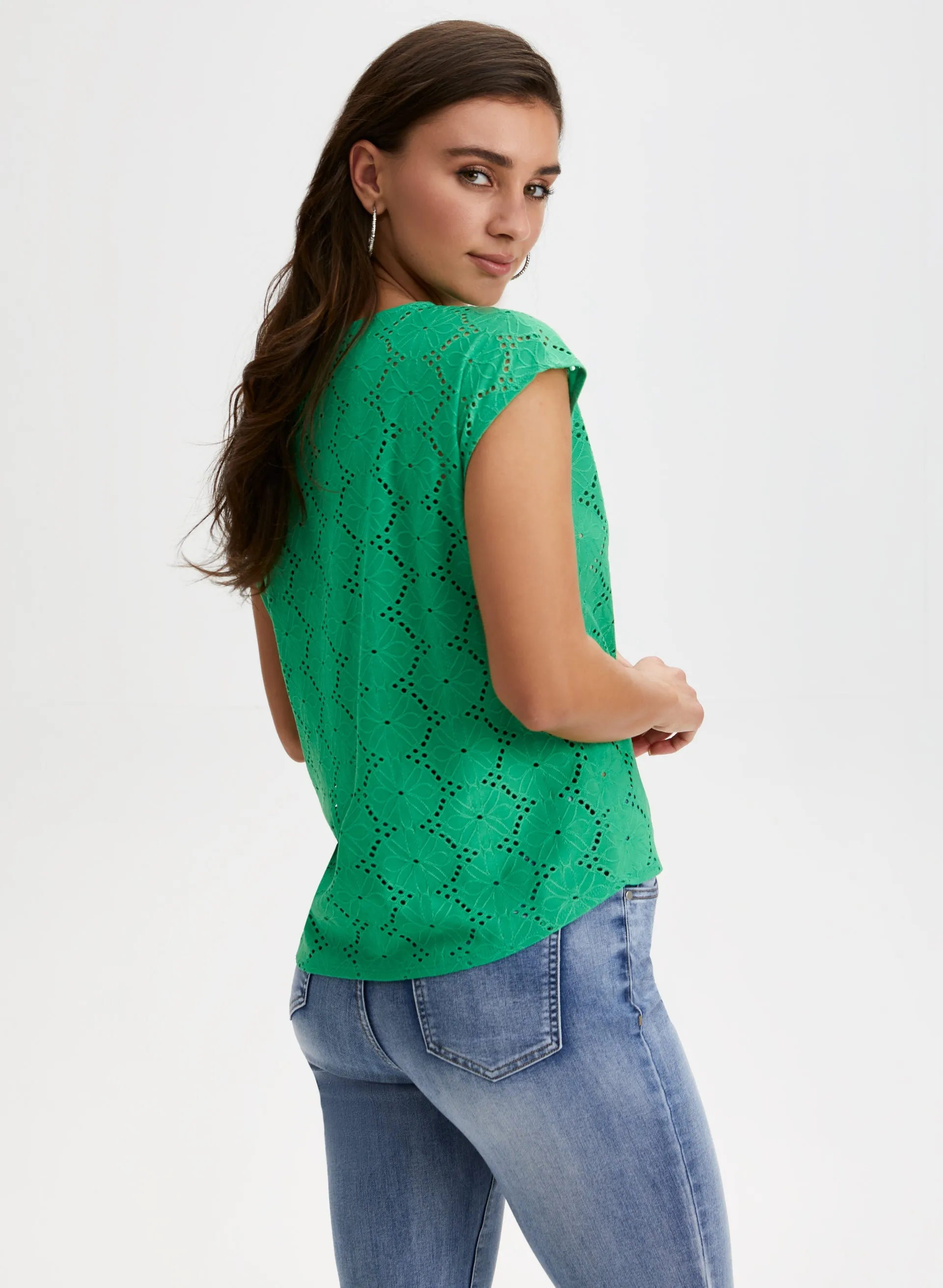 Eyelet Detail Top sold by Laura product image thumbnail 4
