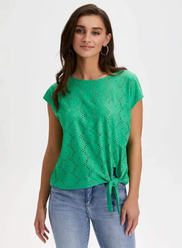 Eyelet Detail Top sold by Laura