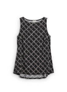 Sleeveless A-Line Chain Print Top sold by Laura