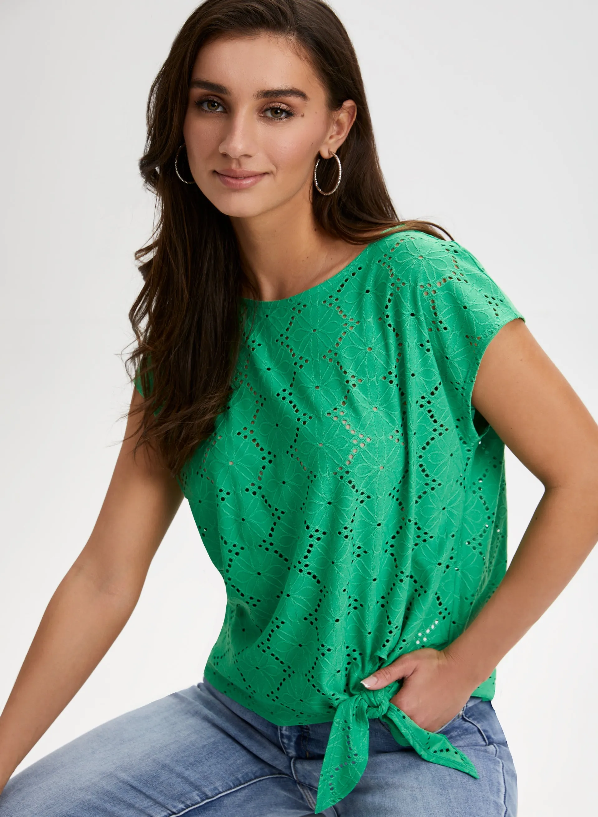 Eyelet Detail Top sold by Laura product image thumbnail 5
