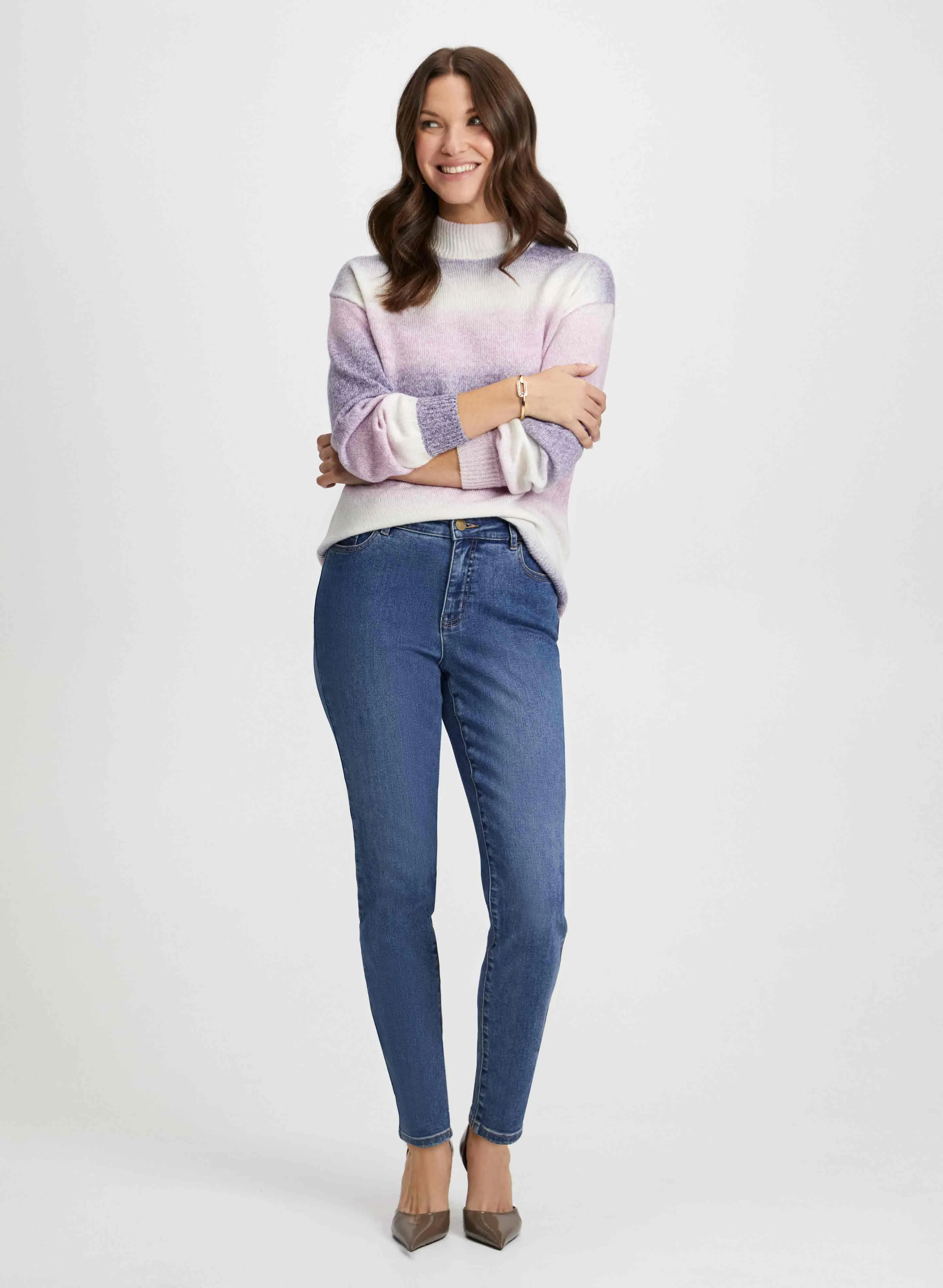 Gradient Motif Sweater & Slim Leg Jeans sold by Laura