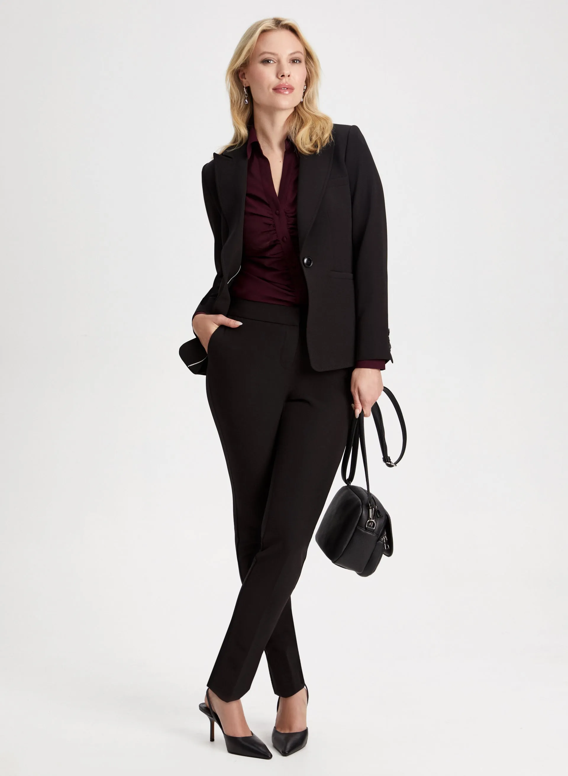 Notch Collar Blazer & Modern Fit Pants sold by Laura