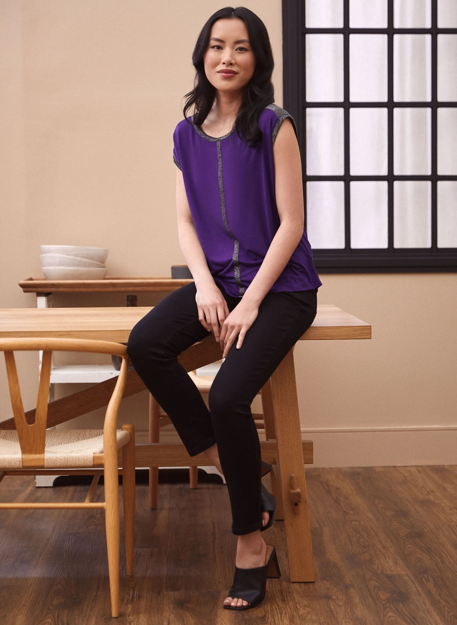 Metallic Trim Tee sold by Laura product image thumbnail 4