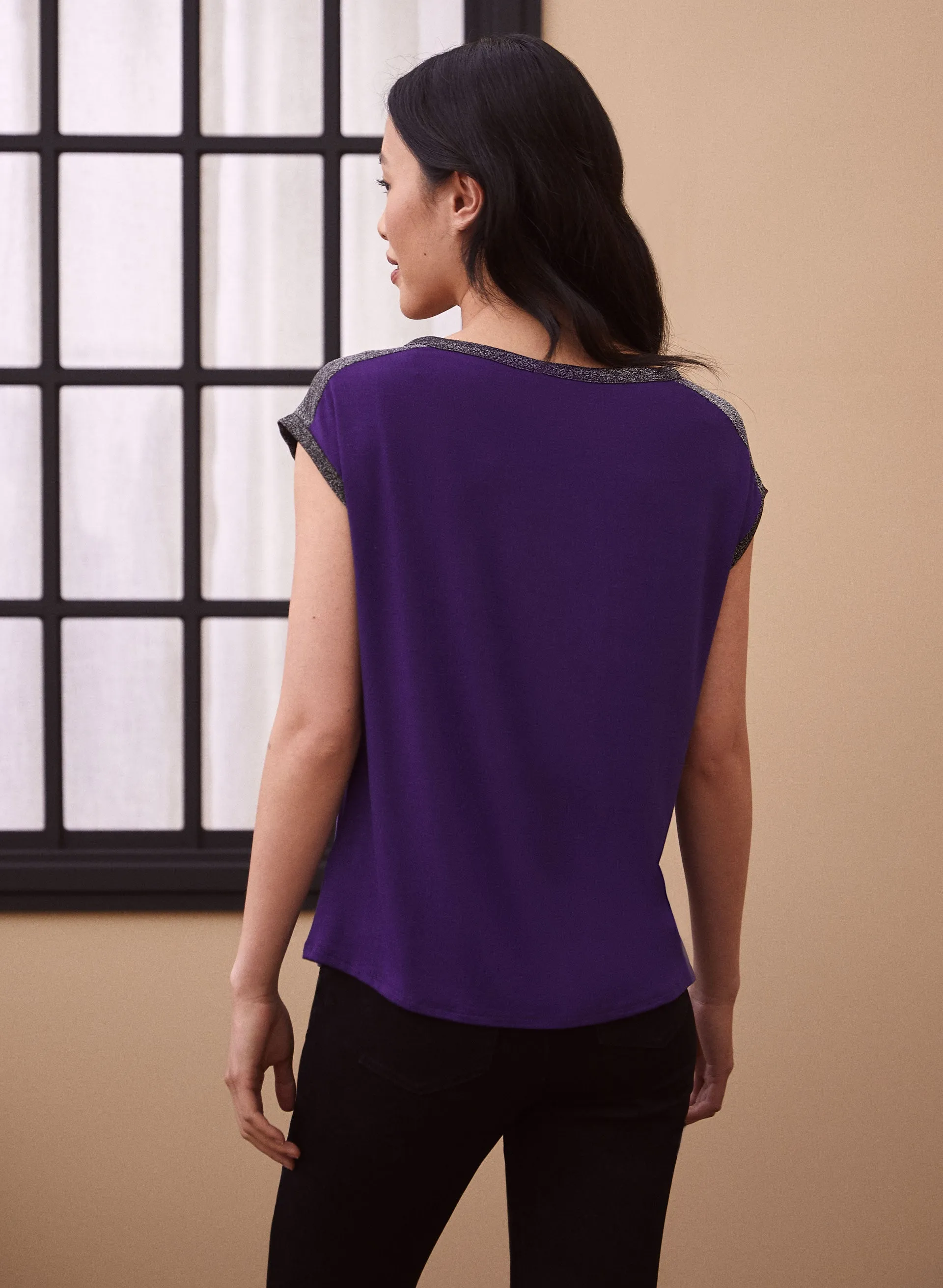 Metallic Trim Tee sold by Laura product image thumbnail 3