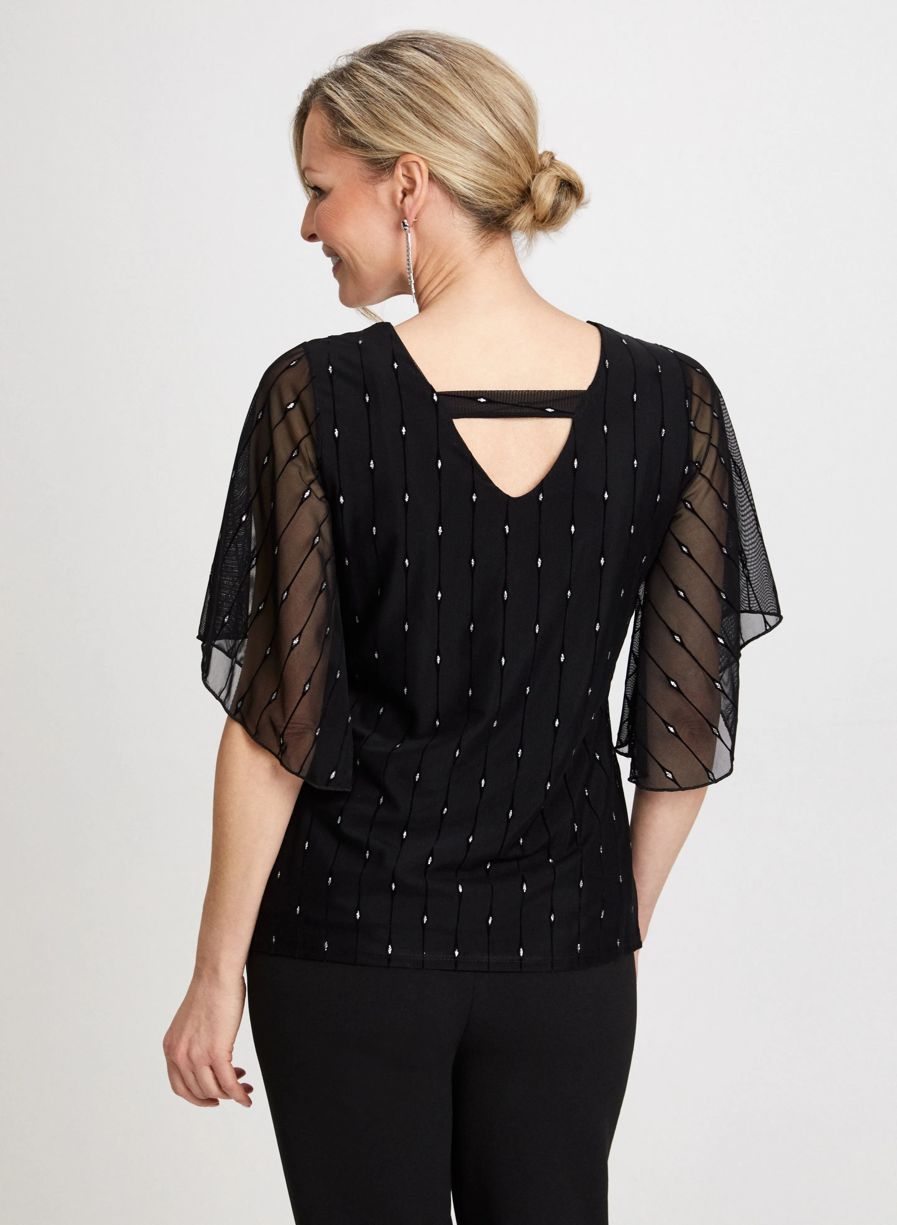 Stripe Motif Sequin Top sold by Laura product image thumbnail 3