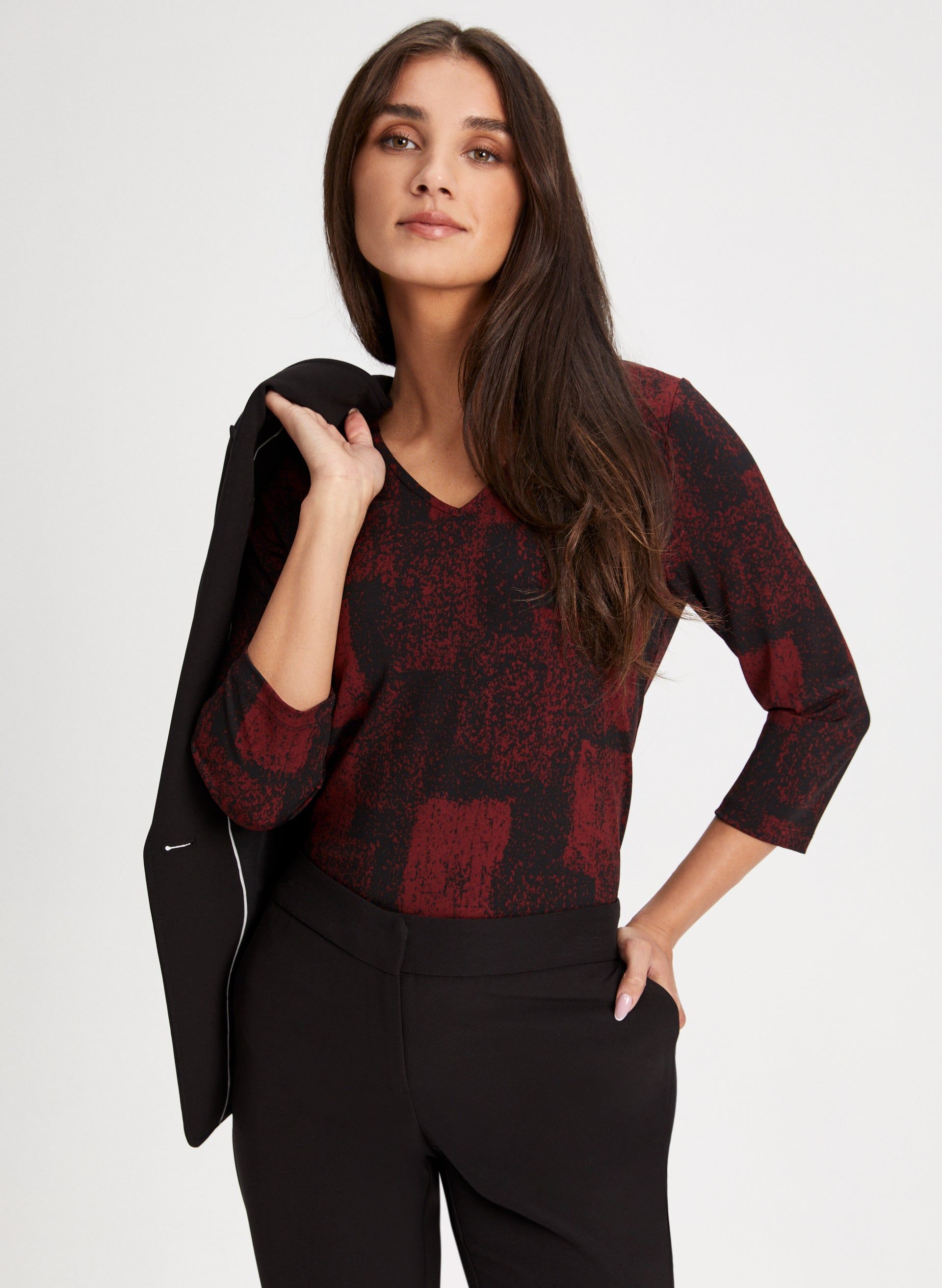 Abstract Geometric Print Top sold by Laura