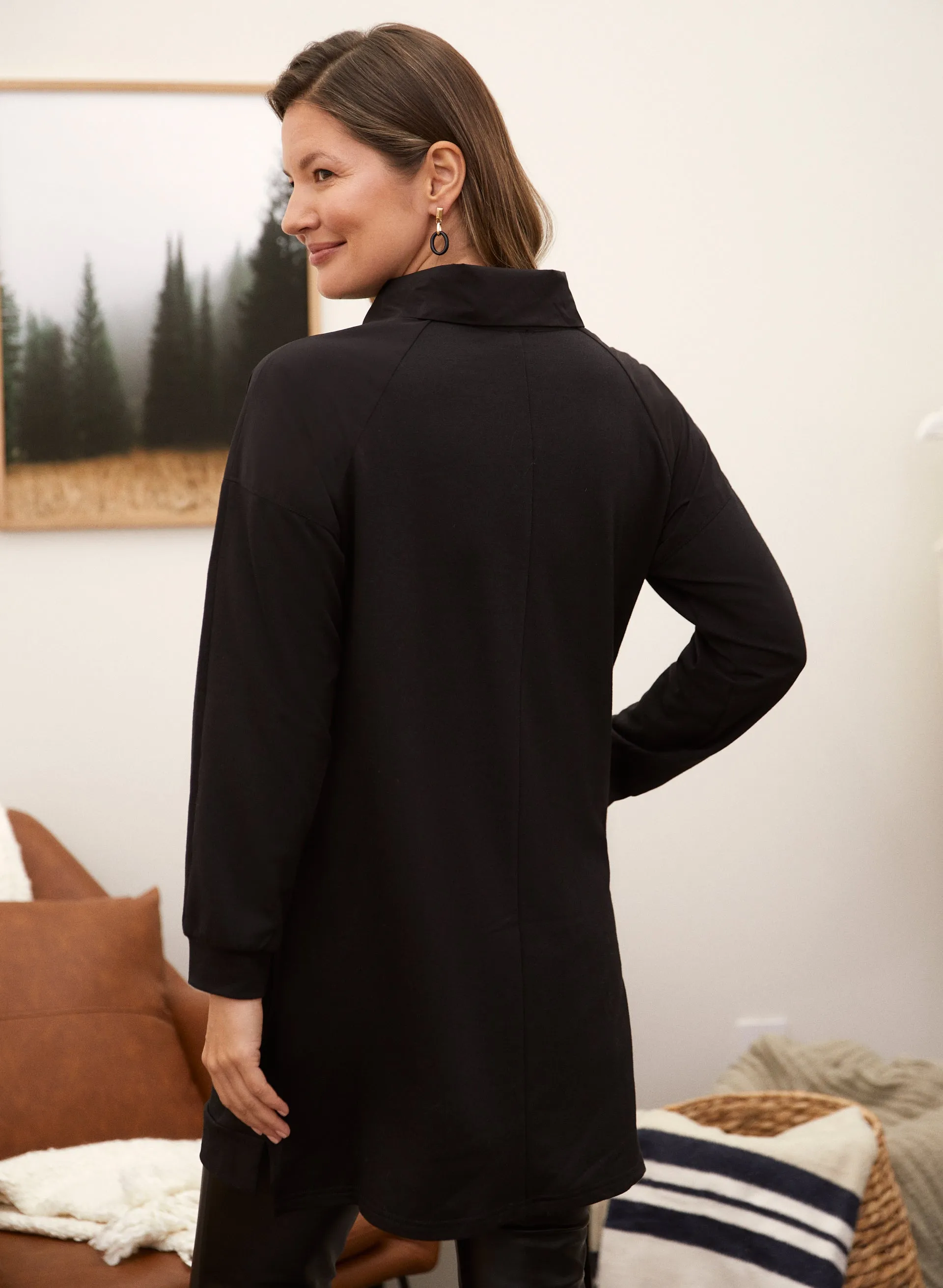 Quilted Zipper Trim Tunic sold by Laura product image thumbnail 3