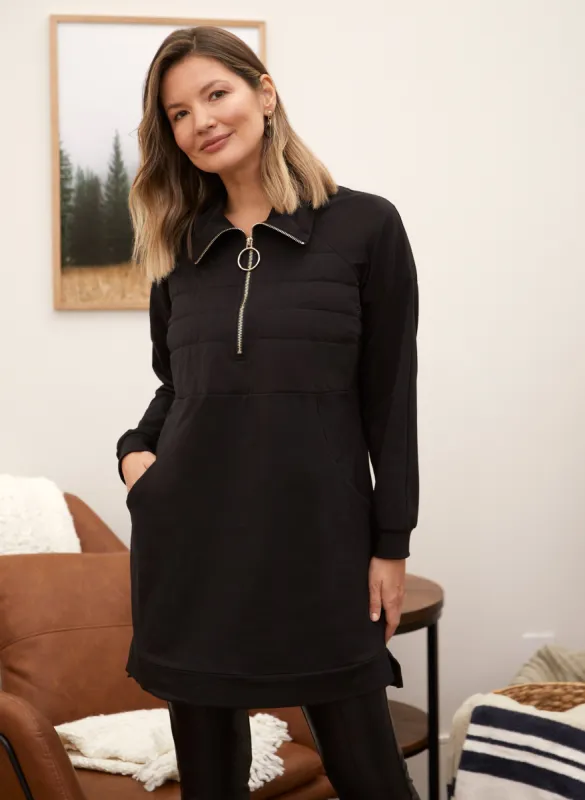 Quilted Zipper Trim Tunic sold by Laura