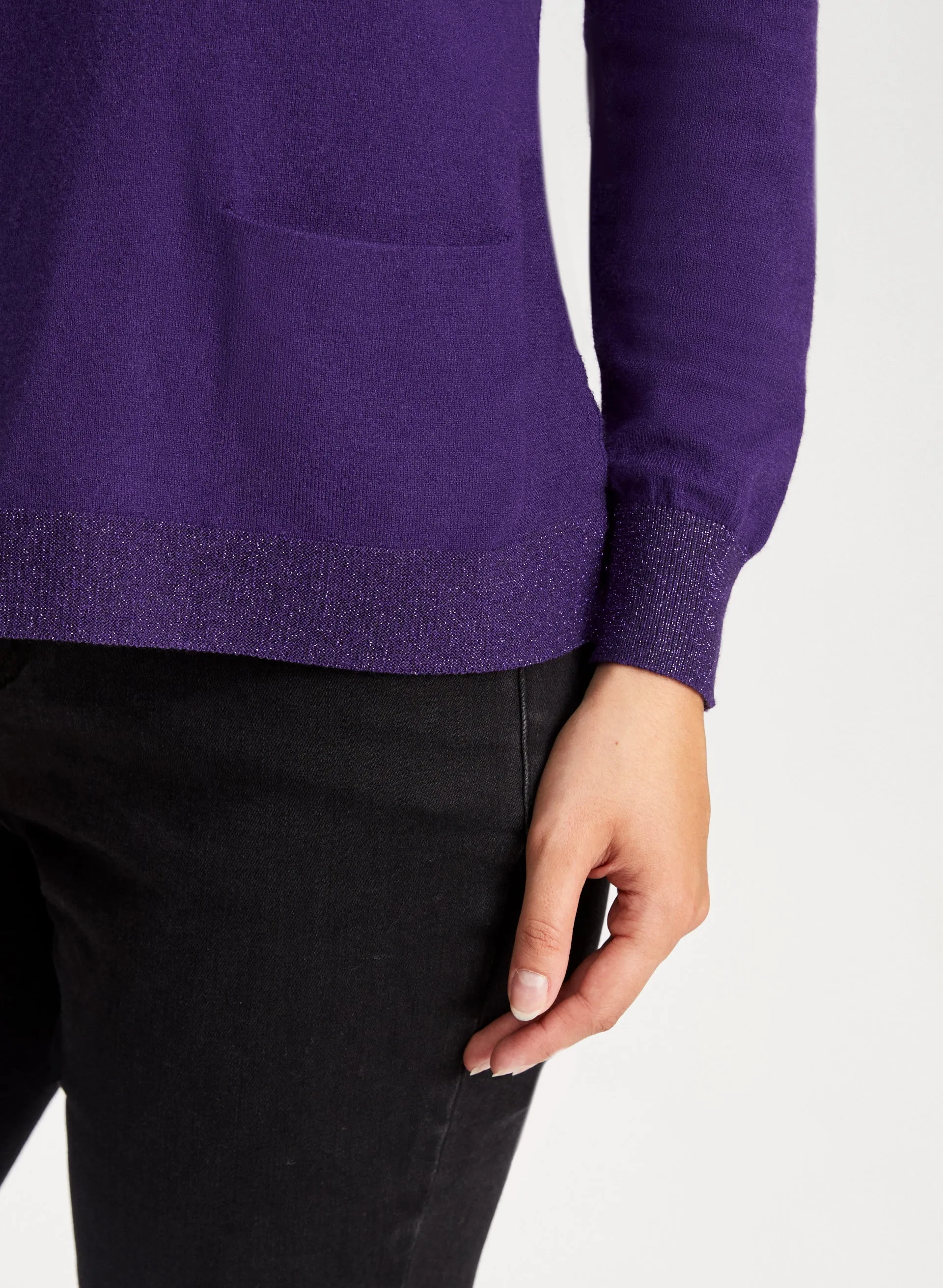 Glitter Trim Crew Neck Sweater sold by Laura product image thumbnail 5