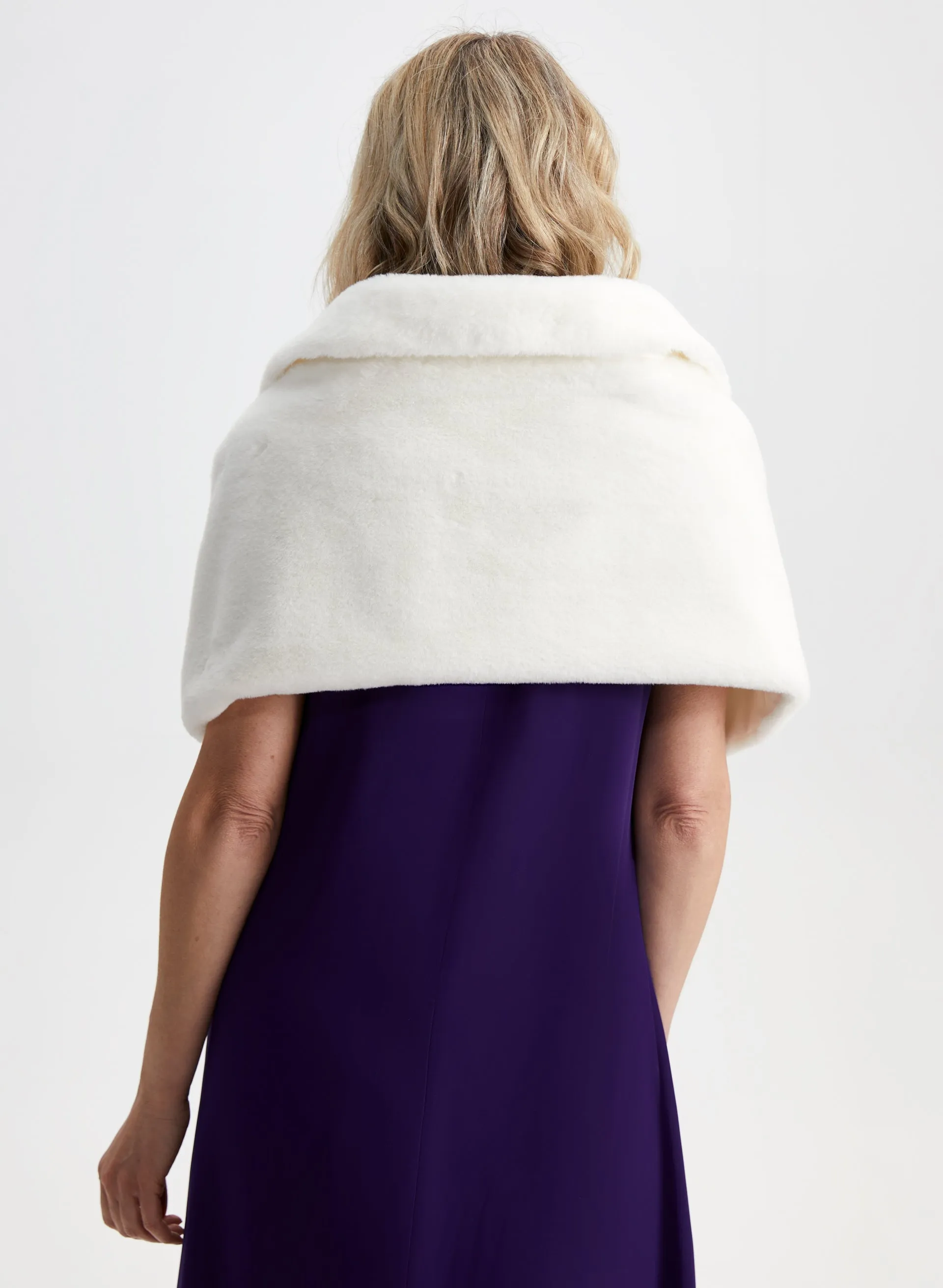 Rhinestone Clip Faux Fur Stole sold by Laura product image thumbnail 4