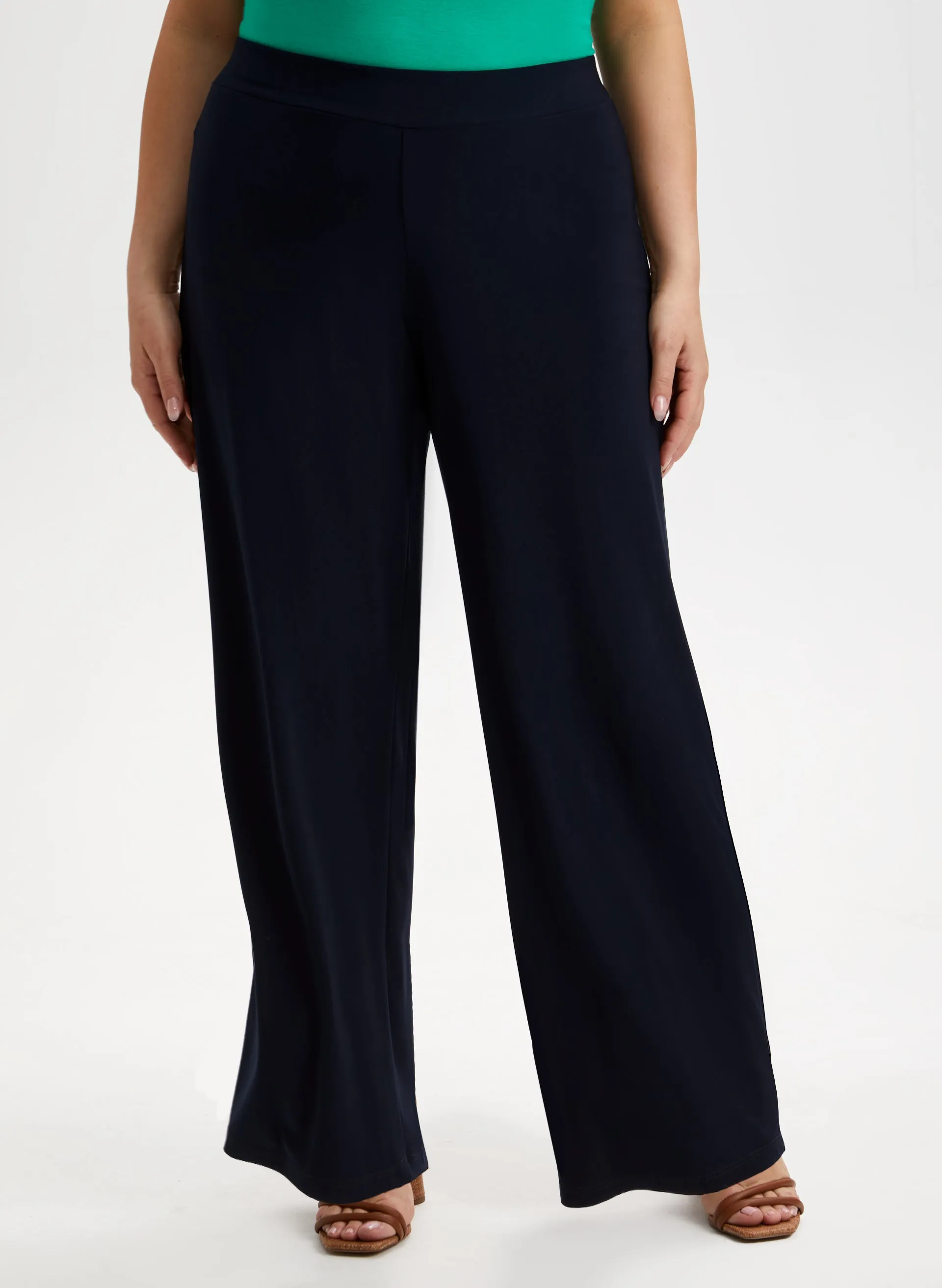 Olivia Pull-On Wide-Leg Pants - Short sold by Laura
