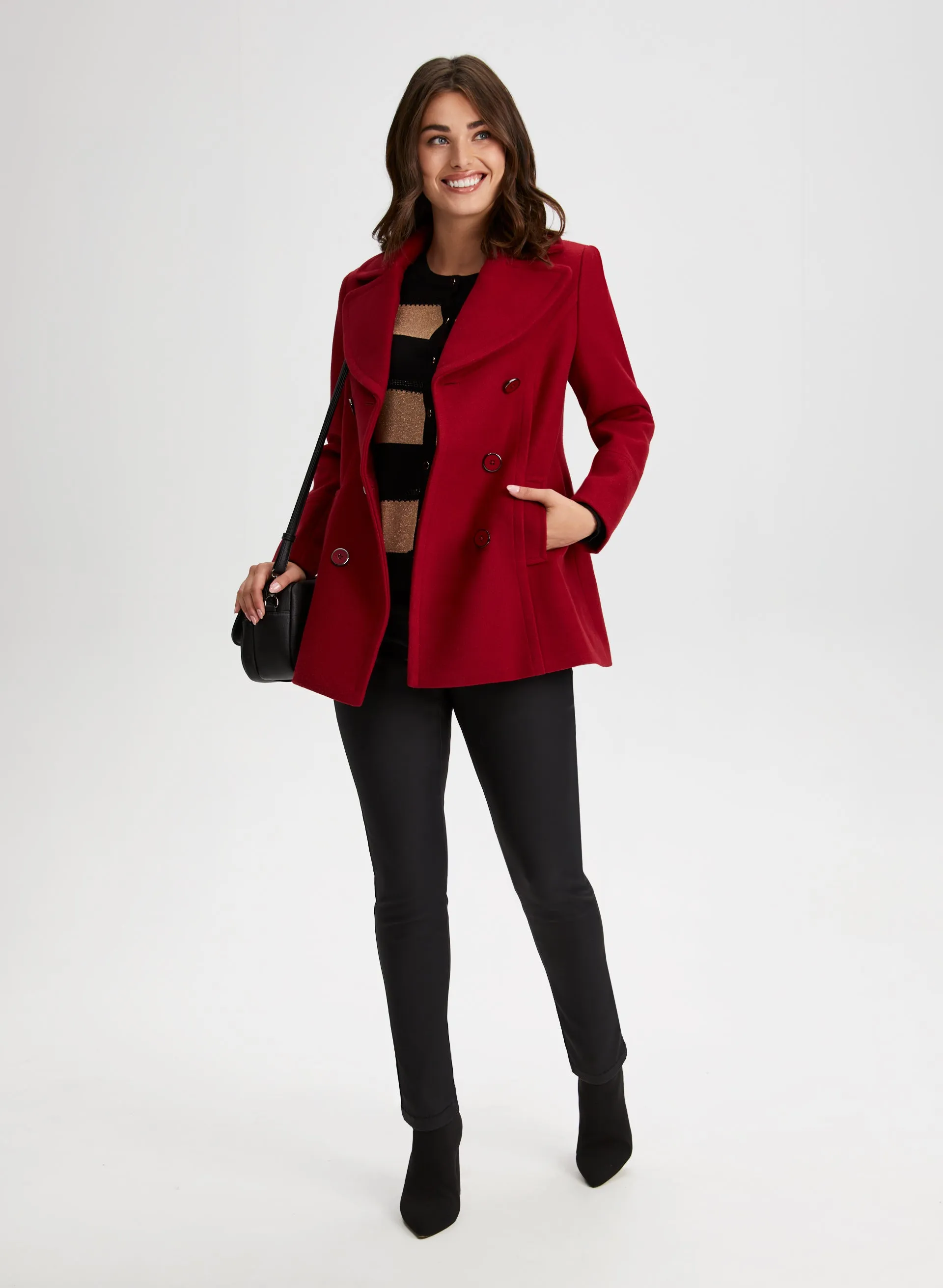 Button Front Wool Blend Coat sold by Laura product image thumbnail 3