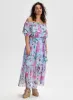 Off-the-Shoulder Floral Print Dress sold by Laura