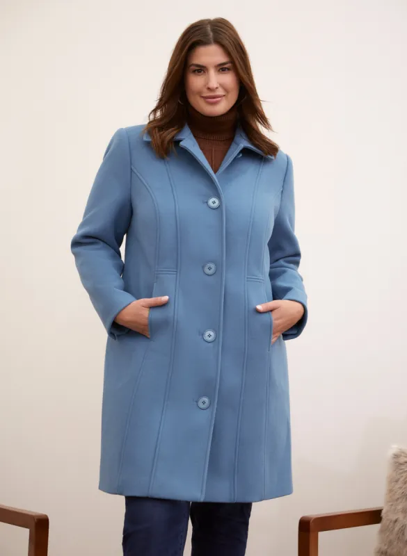 Stretch Wool Blend Coat sold by Laura