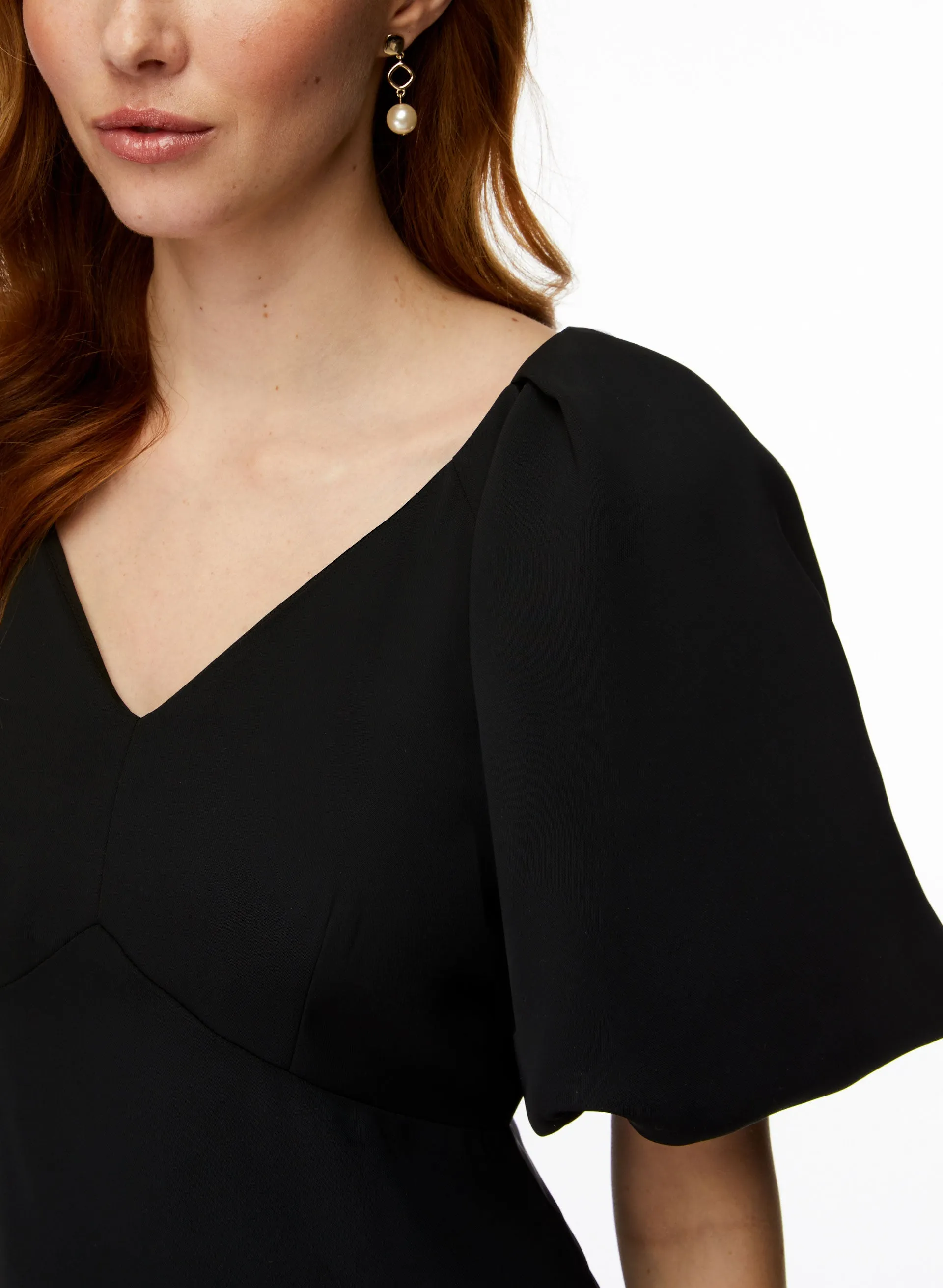 Puff Sleeve Fit & Flare Dress sold by Laura product image thumbnail 4