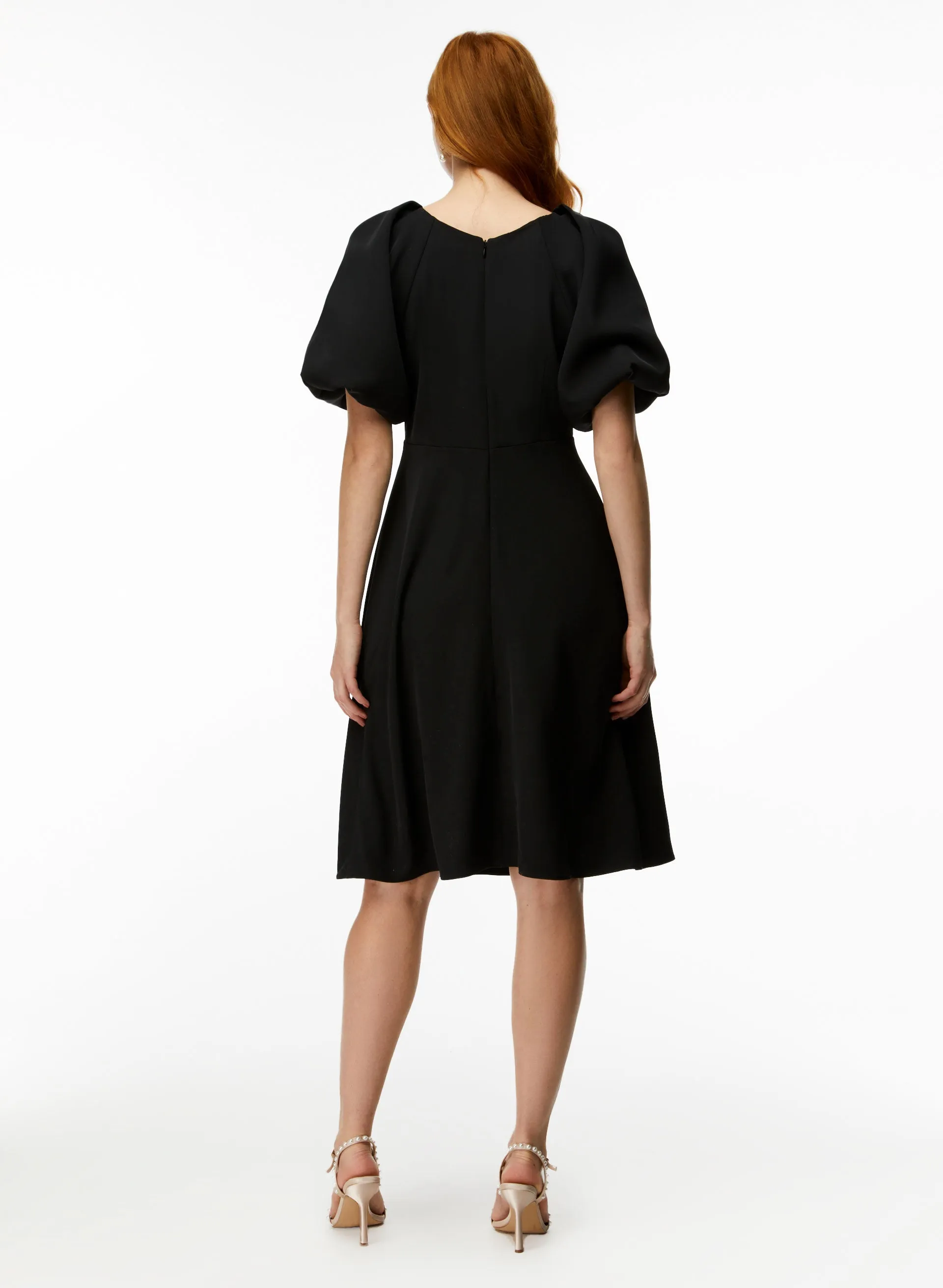 Puff Sleeve Fit & Flare Dress sold by Laura product image thumbnail 2