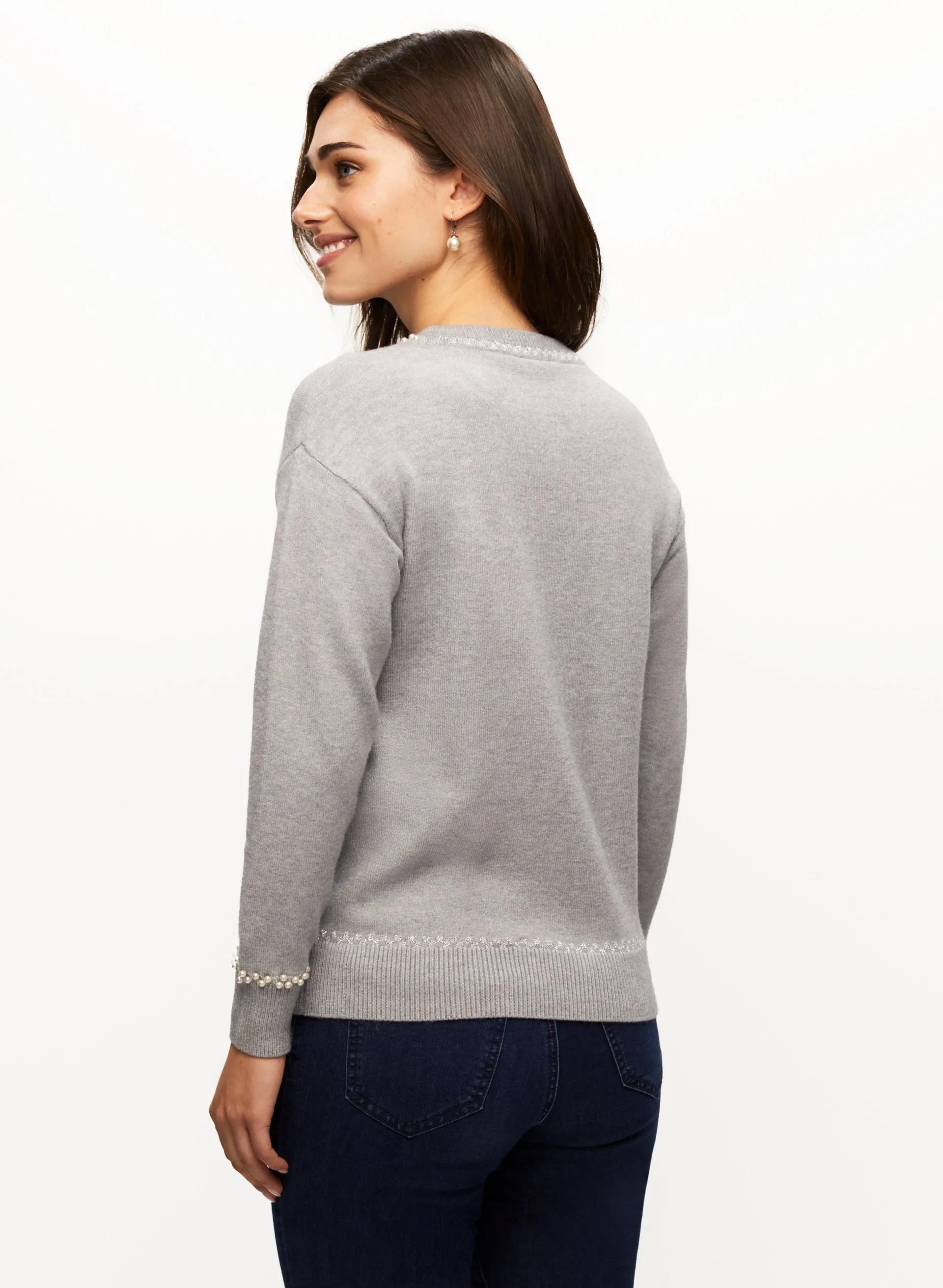Pearl & Glitter Detail Sweater sold by Laura product image thumbnail 4