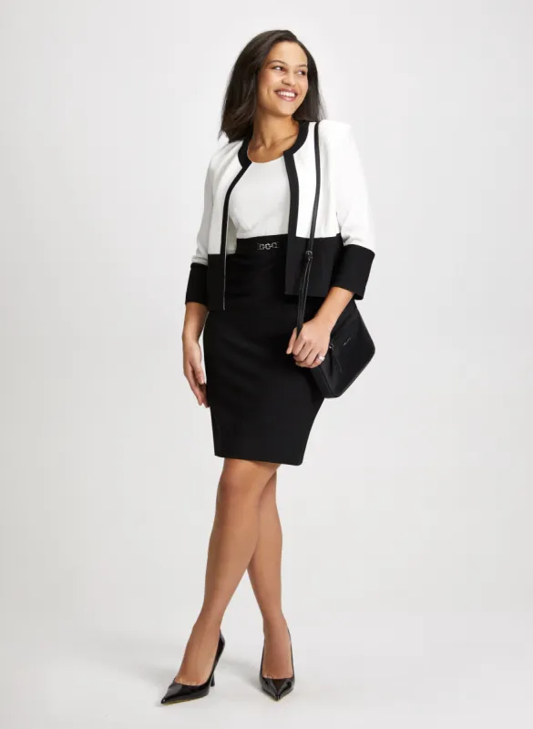 Colour Block Jacket & Dress Set sold by Laura