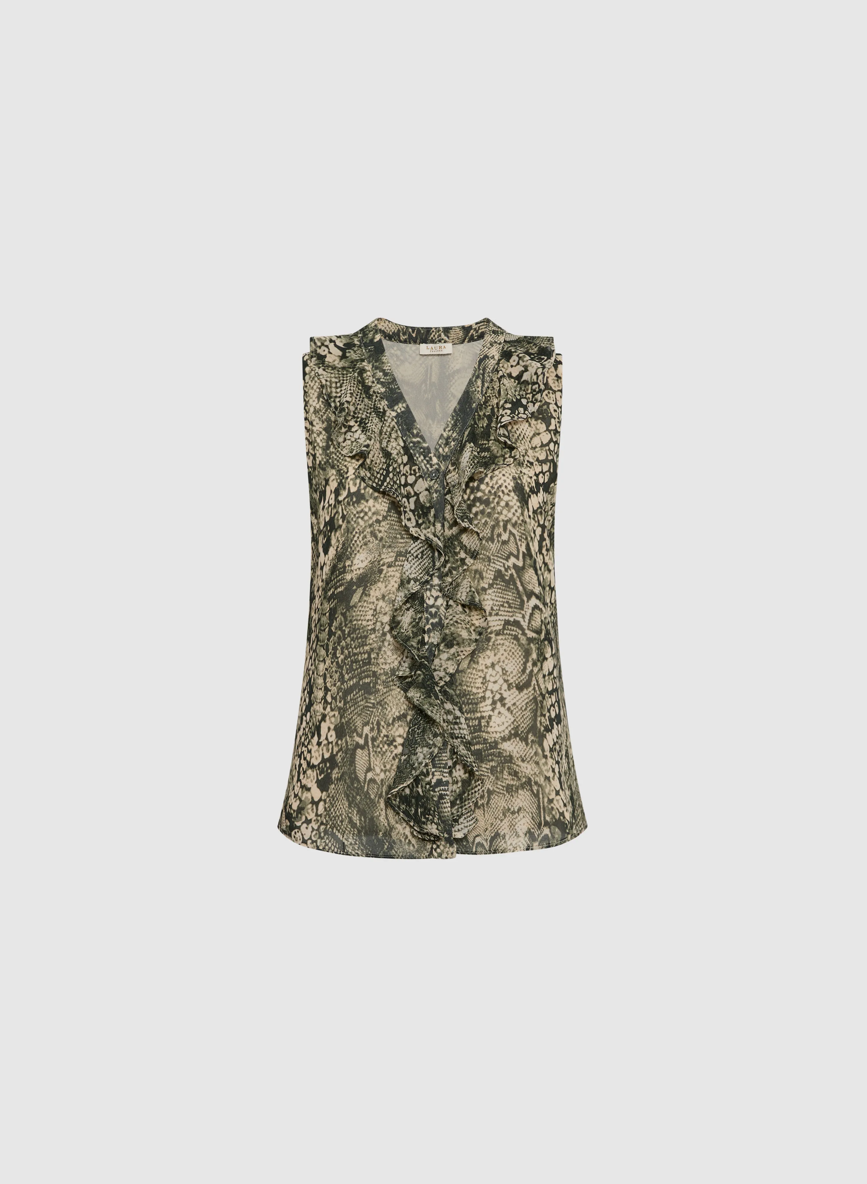 Snake Print Sleeveless Blouse sold by Laura product image thumbnail 5