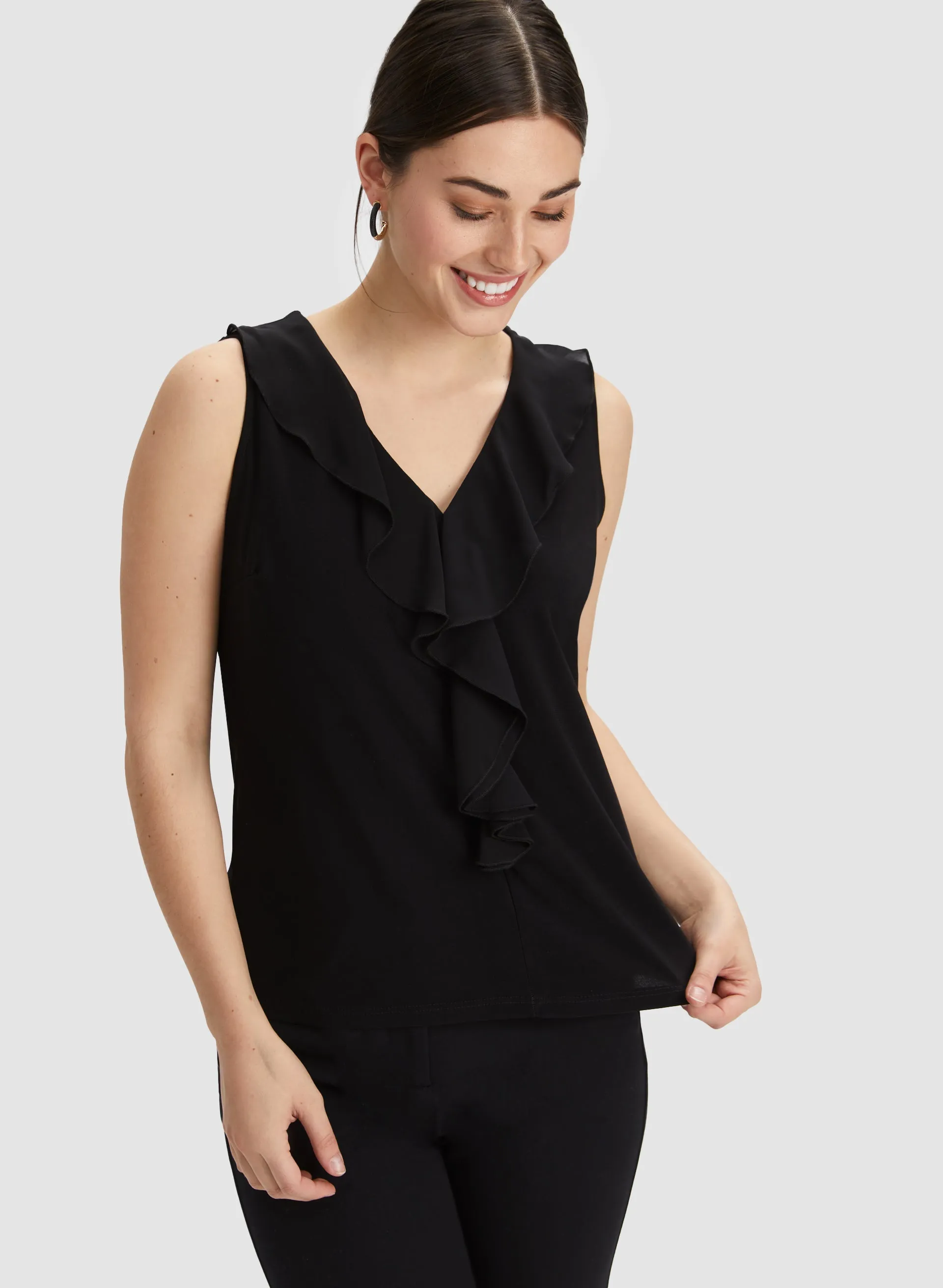 Ruffle Trim Sleeveless Top sold by Laura product image thumbnail 5