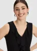 Ruffle Trim Sleeveless Top sold by Laura