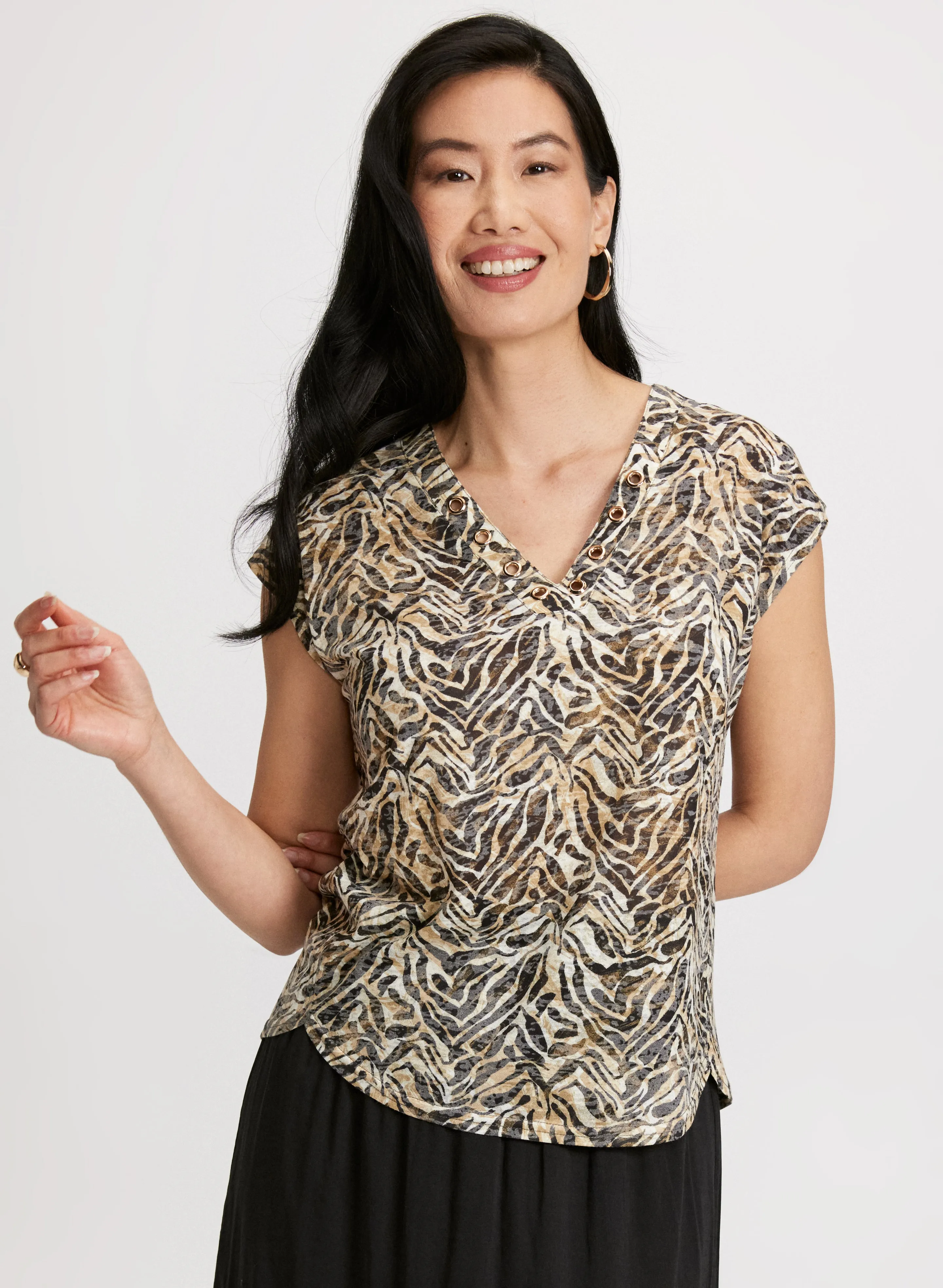 Animal Print Eyelet Tee sold by Laura product image thumbnail 5
