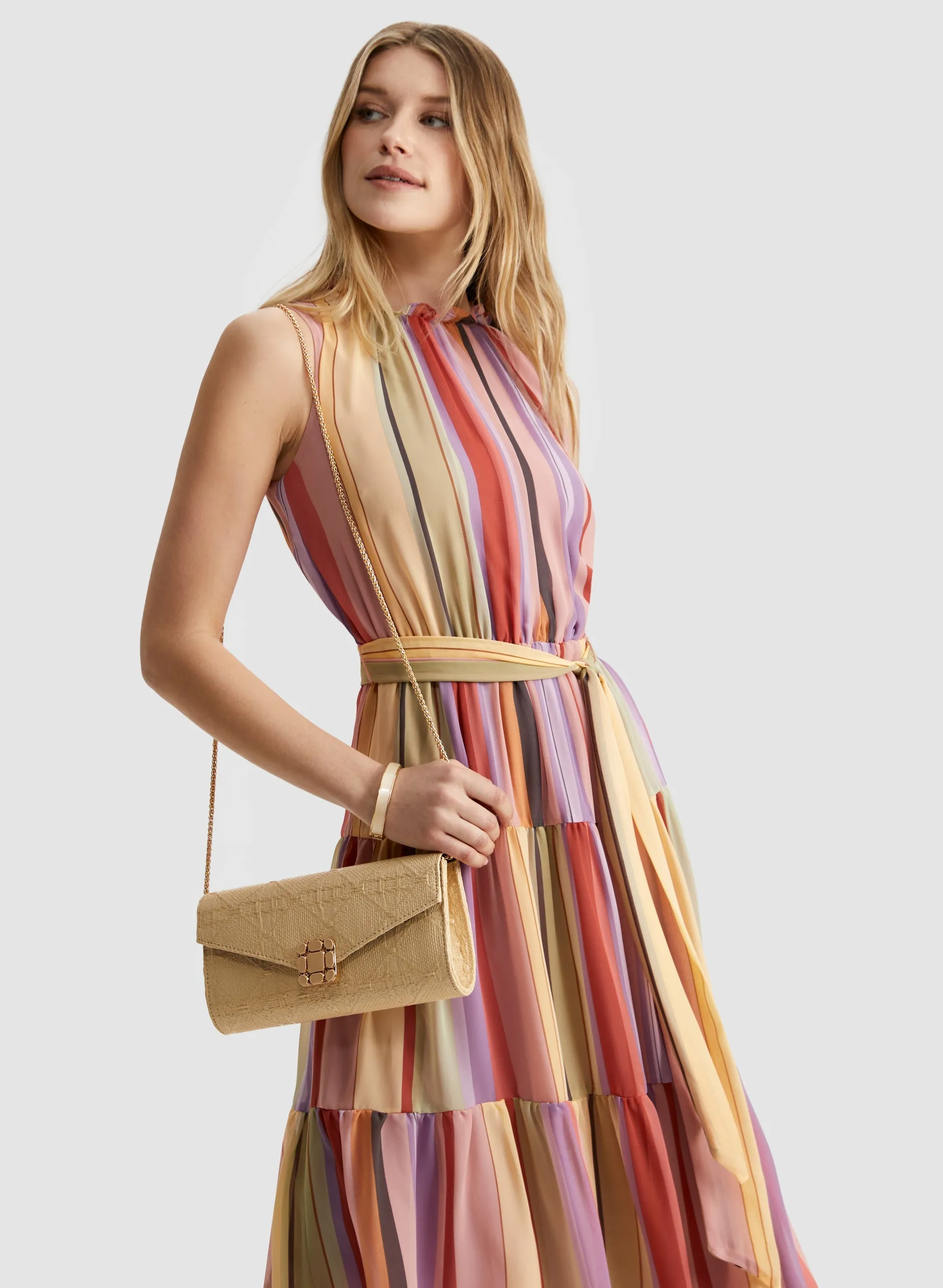 Striped Tiered Midi Dress sold by Laura product image thumbnail 5