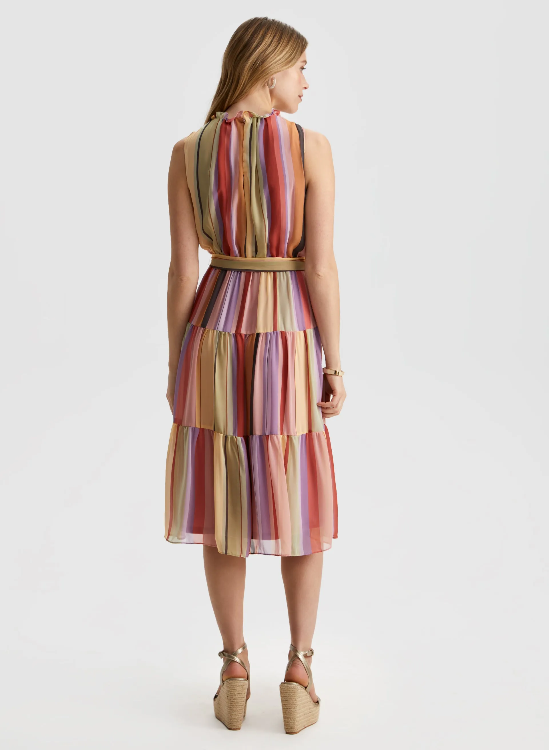 Striped Tiered Midi Dress sold by Laura product image thumbnail 4