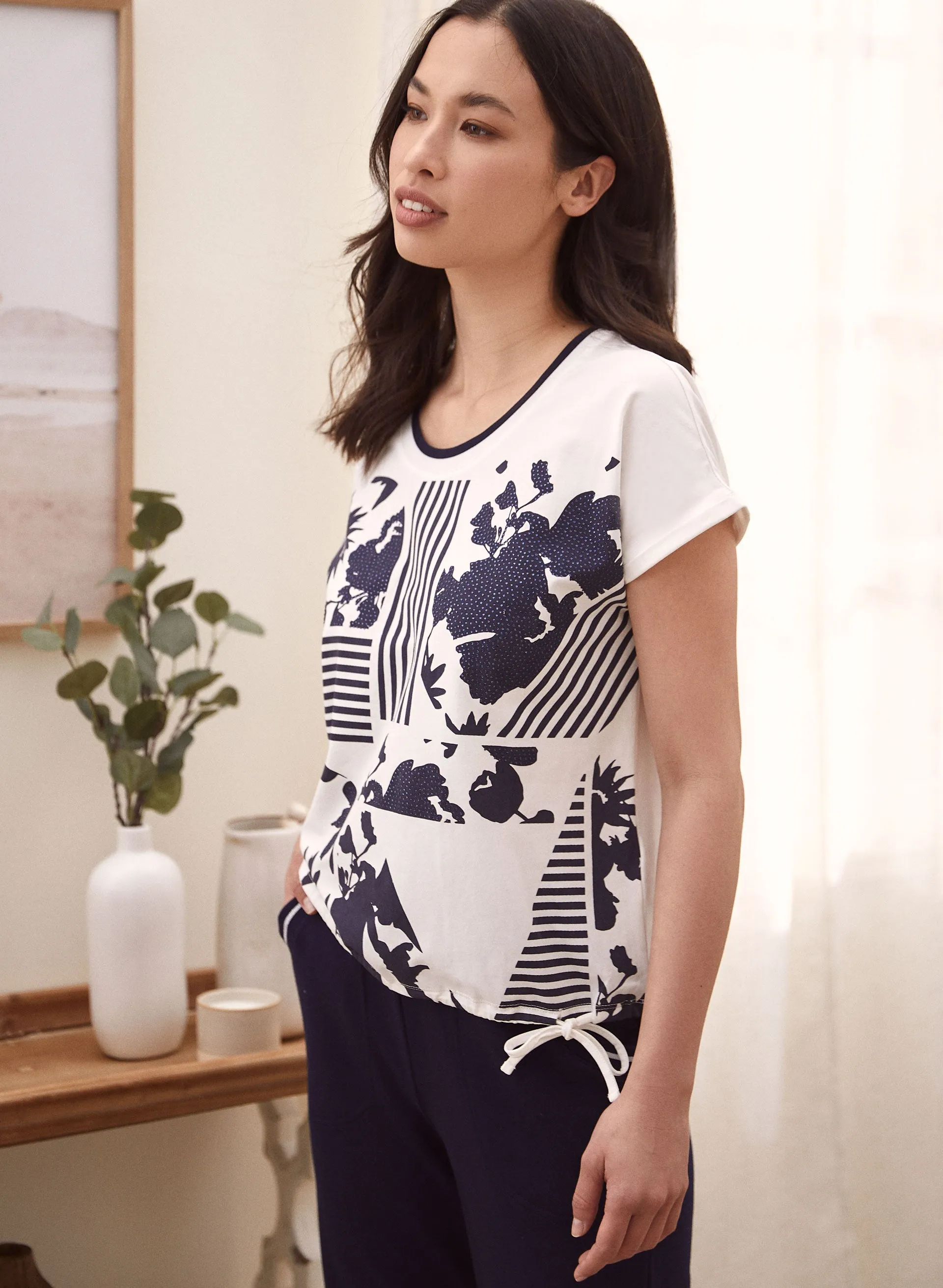 Scoop Neck Floral Print Top sold by Laura